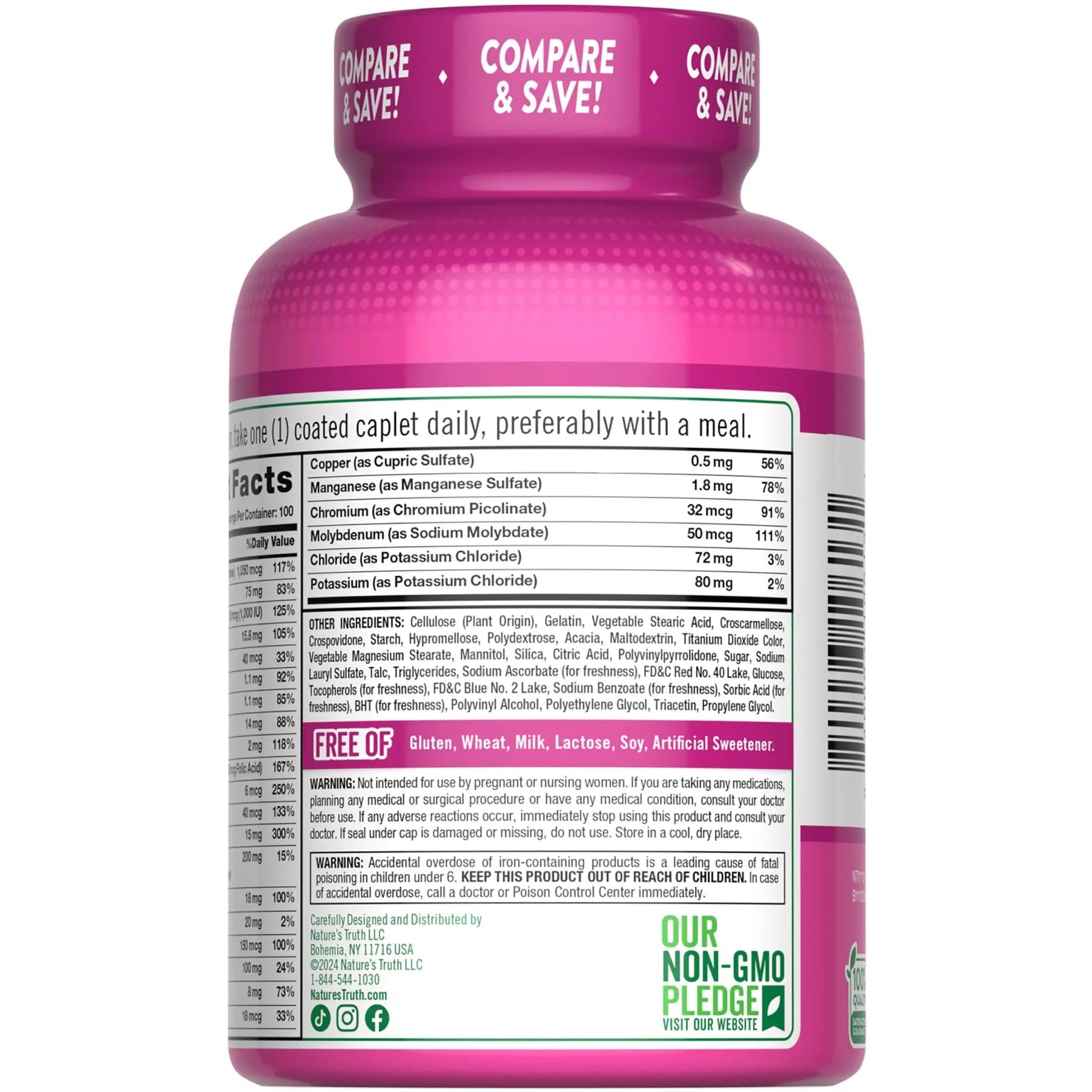 Nature's Truth Multivitamin for Women with Iron | 100 Pills | Non-GMO & Gluten Free Supplement | ABC Complete Nature's Truth buy supplements canada
