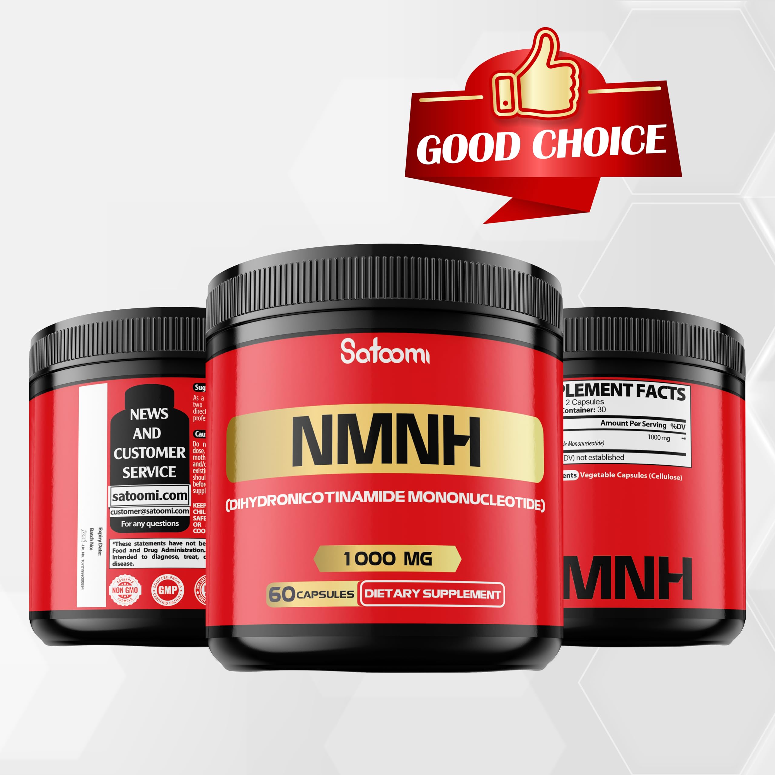 NMNH (Dihydronicotinamide Mononucleotide) -NMN Supplement Alternative - 1000mg per Serving NAD Supplement to Support NAD - 60 Capsules - 30 Days Supply Satoomi buy supplements canada