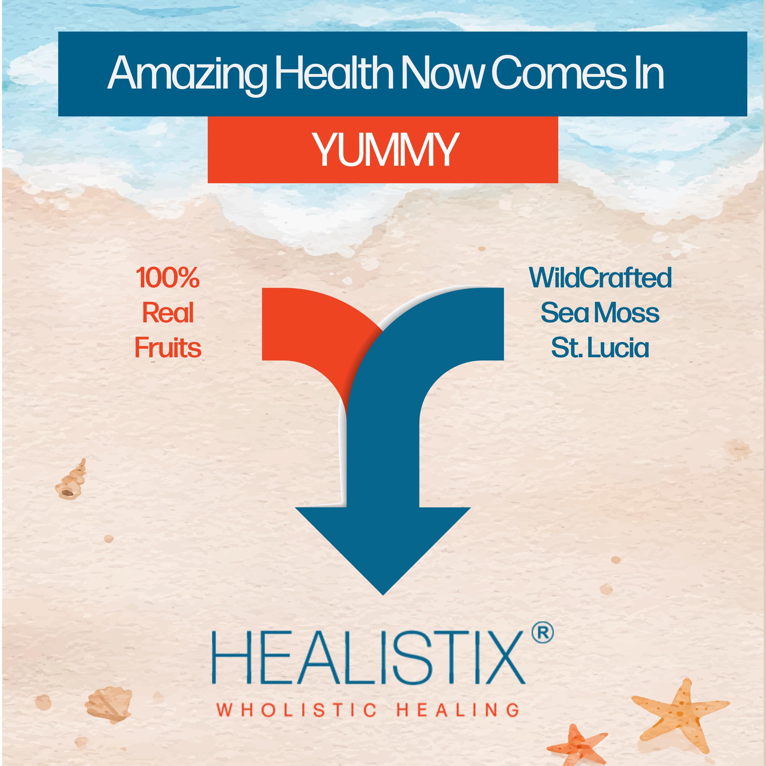 Healistix Irish Sea Moss Gel- St Lucia Wildcrafted Seamoss Gel, Packed with 92 Vitamins HX HEALISTIX buy supplements canada