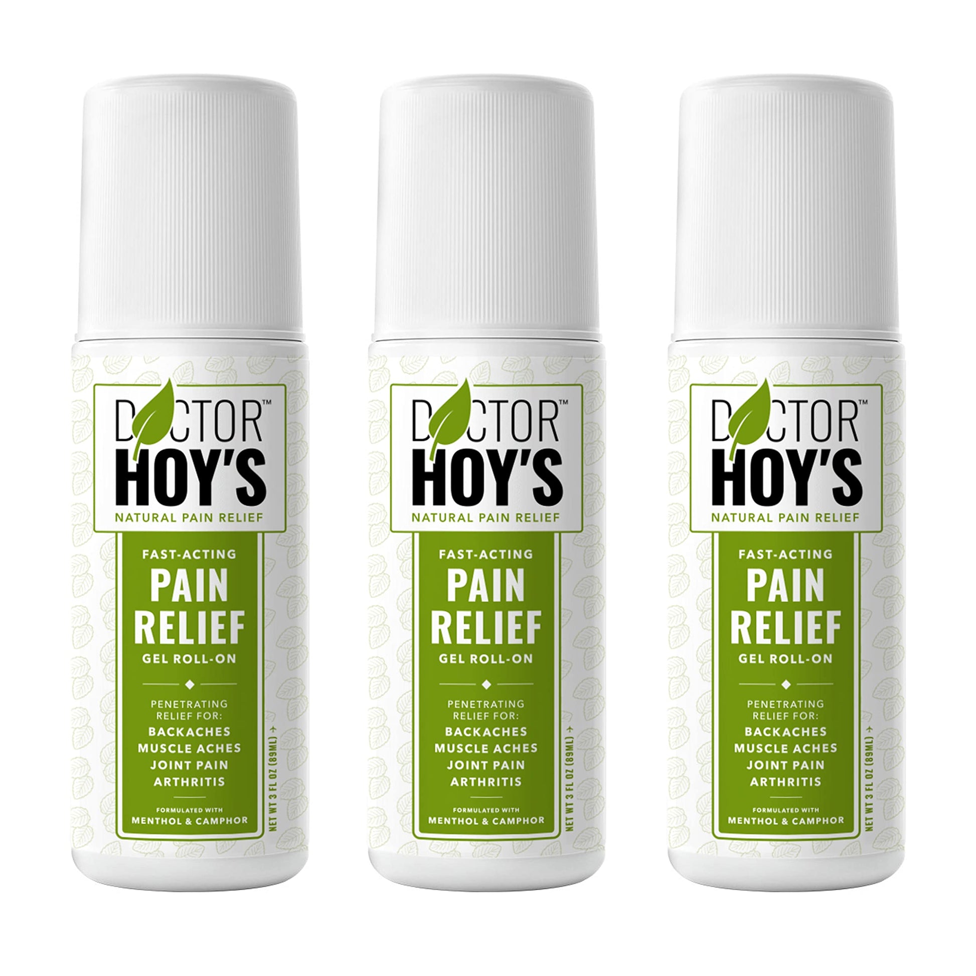 DOCTOR HOY'S Natural Pain Relief Gel, Water Based with Arnica, Anti-Inflammatory, Clean, Safe and Effective Natural Pain Relief, 3 oz. Roll-On, 3pk DOCTOR HOY'S buy supplements canada