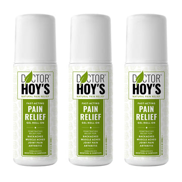 DOCTOR HOY'S Natural Pain Relief Gel, Water Based with Arnica, Anti-Inflammatory, Clean, Safe and Effective Natural Pain Relief, 3 oz. Roll-On, 3pk DOCTOR HOY'S buy supplements canada
