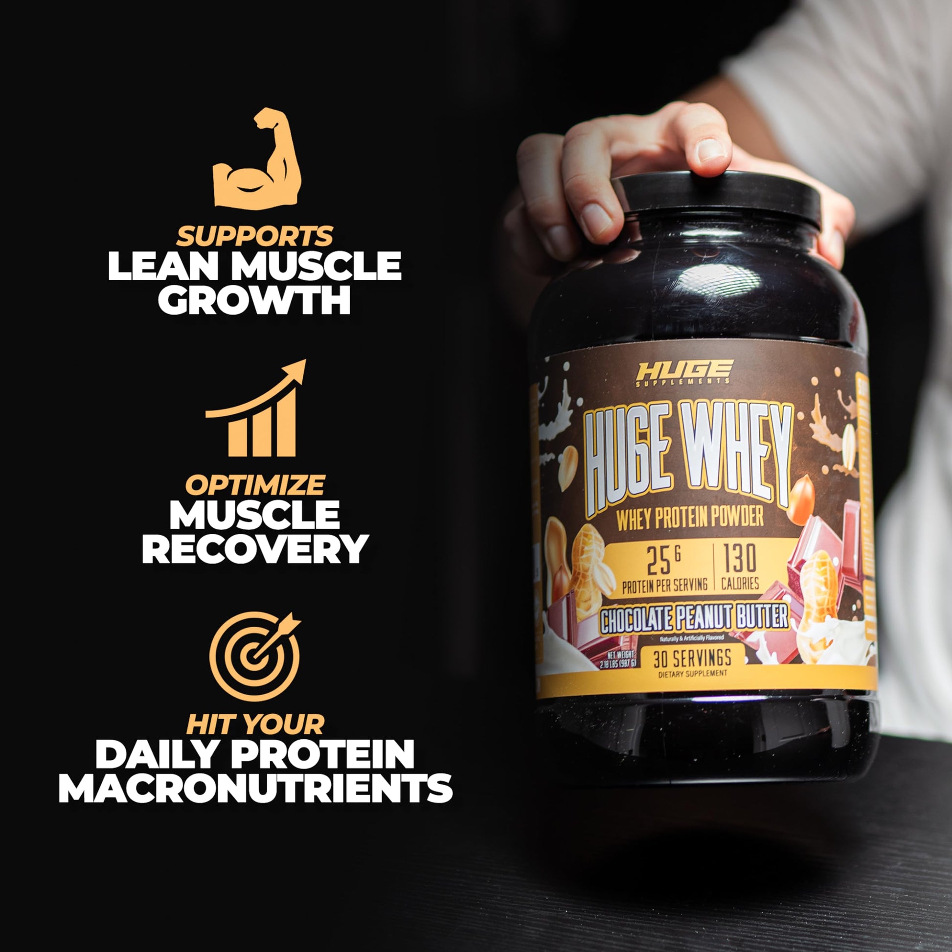 Huge Supplements Whey Protein Concentrate Powder - 25g Protein Per Serving Huge Supplements buy supplements canada