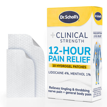 Dr. Scholl’s Clinical Strength 12-Hour Pain Relief Hydrogel Patches 10ct - 4% Lidocaine for Powerful Numbing, Instant Cooling Pain Relief with Menthol, Added Arnica, for Hands, Feet, Neck, Back & Legs Dr. Scholl's buy supplements canada