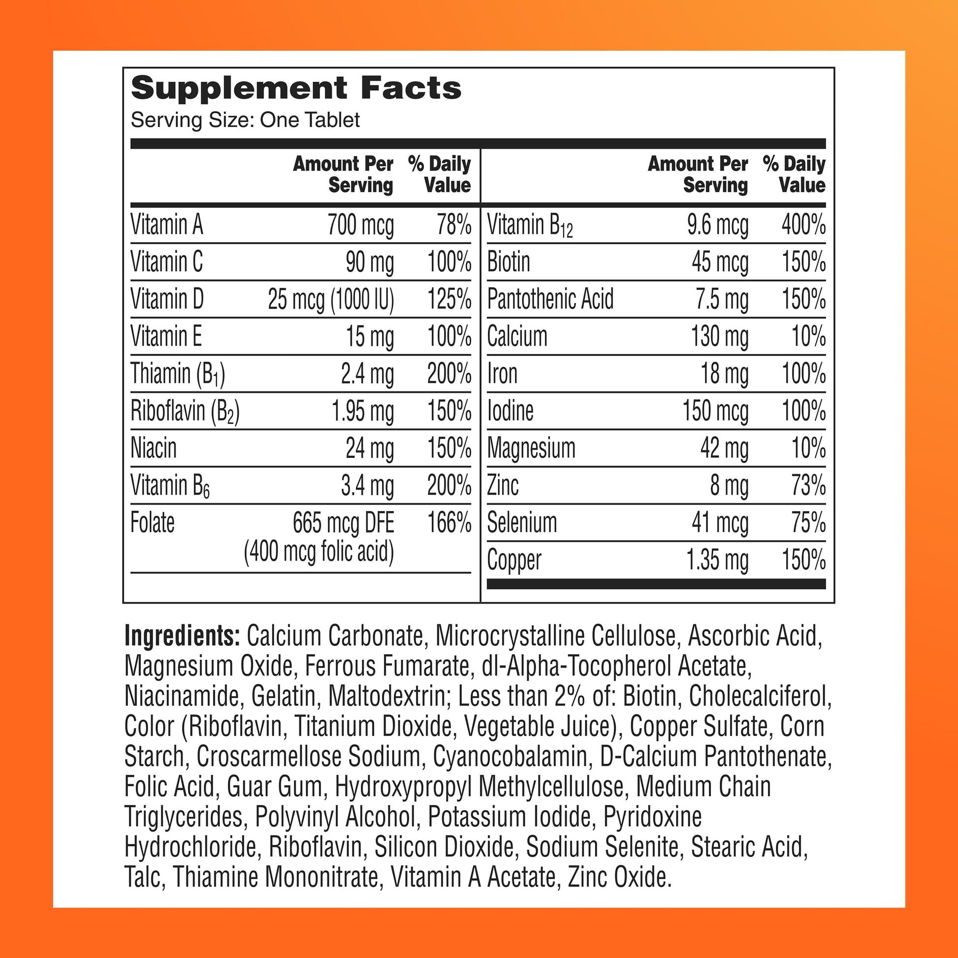 One A Day Multivitamin for Women- Daily Vitamins for Woman with Biotin, Calcium, Folic Acid, Iron & Zinc, Complete Women’s Vitamins ONE A DAY buy supplements canada