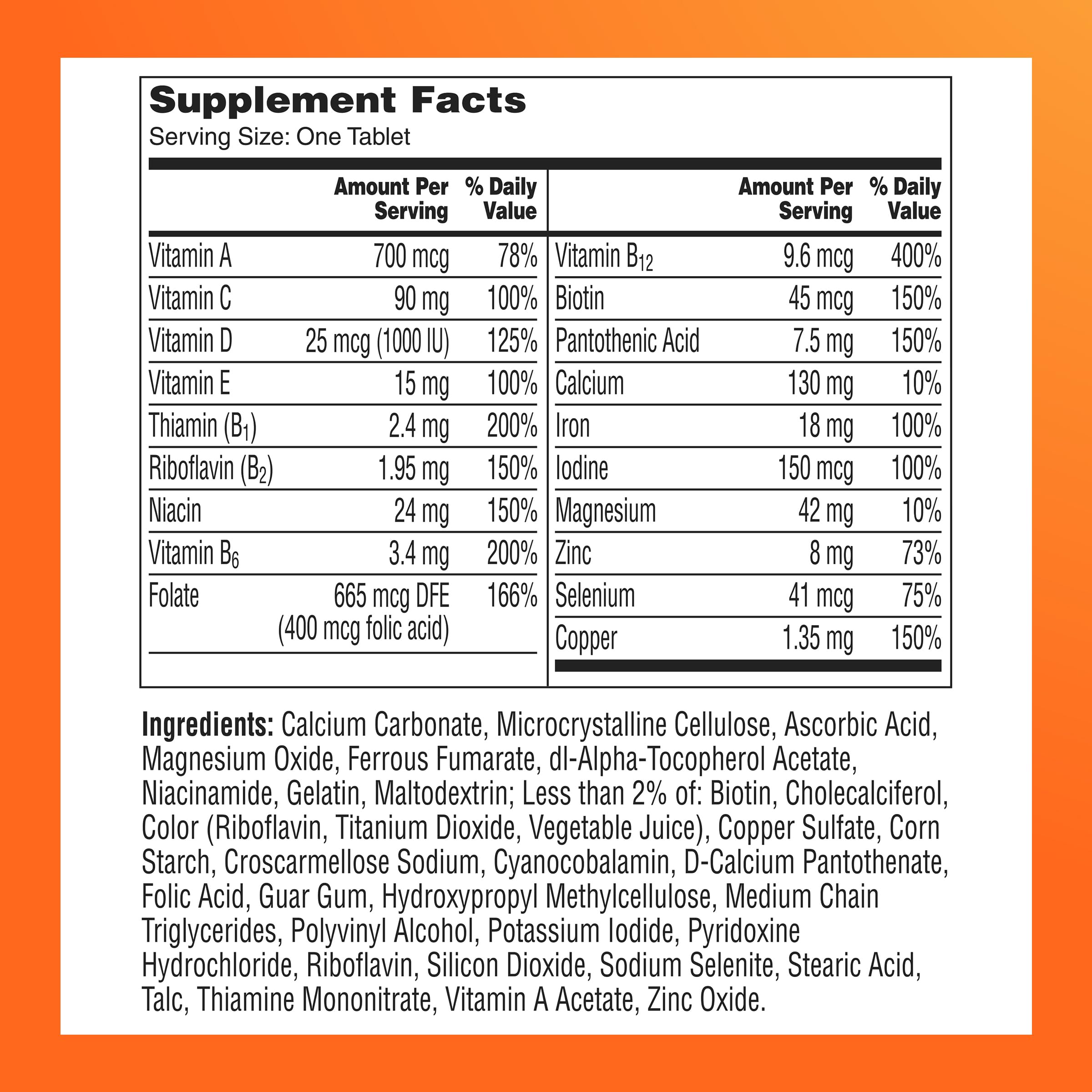 One A Day Multivitamin for Women- Daily Vitamins for Woman with Biotin, Calcium, Folic Acid, Iron & Zinc, Complete Women’s Vitamins ONE A DAY buy supplements canada