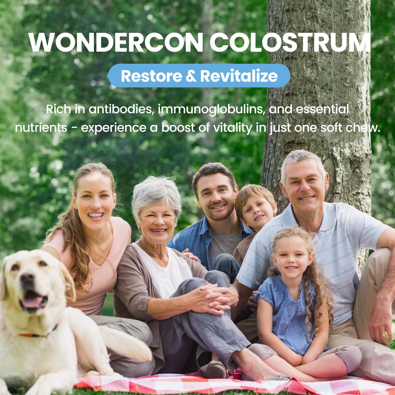 Colostrum Soft Chew Supplement (3000mg + 40% IgG), Concentrated Bovine Colostrum SEPT YAN buy supplements canada