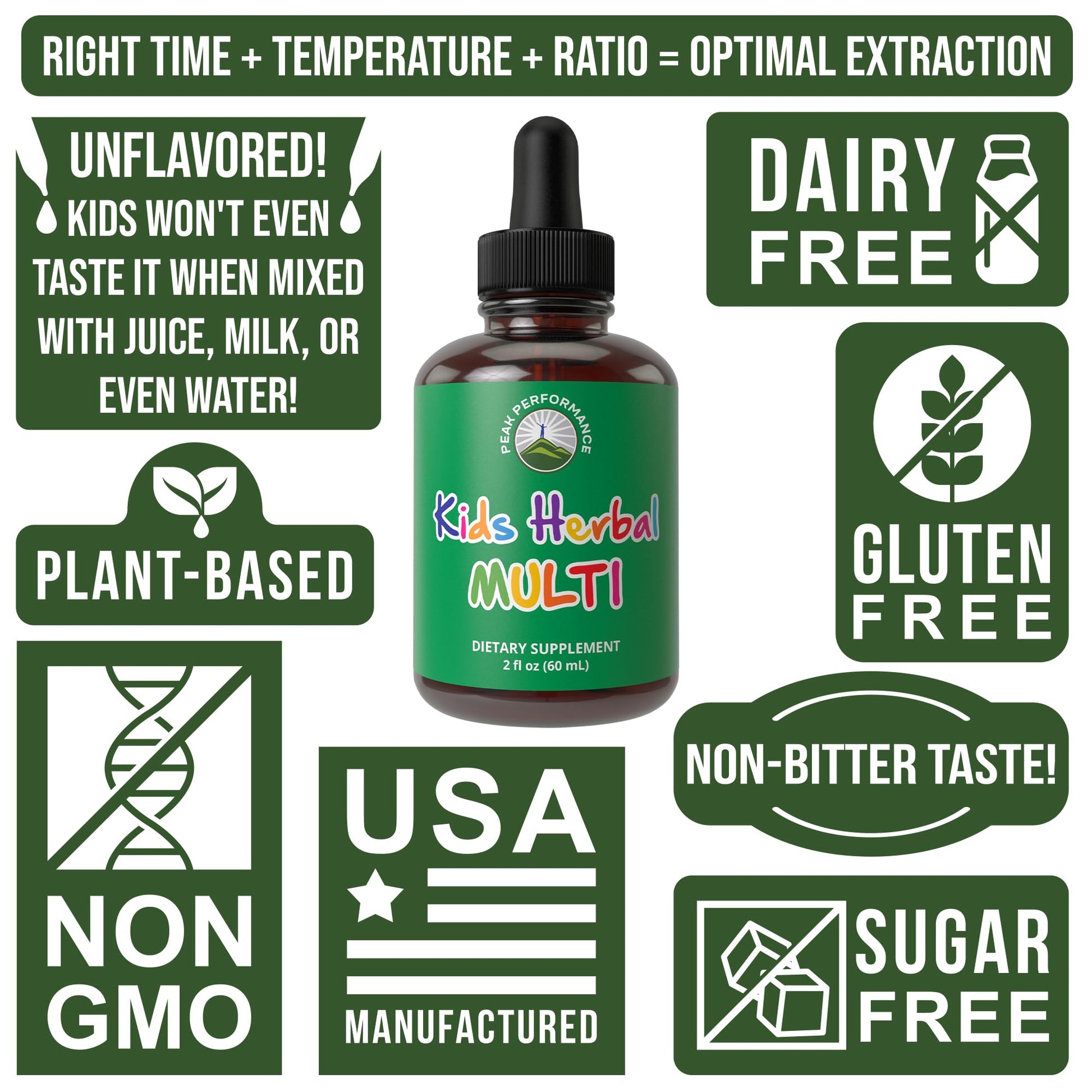 Kids Vitamins from Herbs. Liquid Kids Herbal Multivitamin. No Bitter Taste. Sugar Free 14-in-1 Vegan Supplement Drops for Toddlers, Children, Teens. Mixed in Water They Won't Even Taste It Peak Performance buy supplements canada