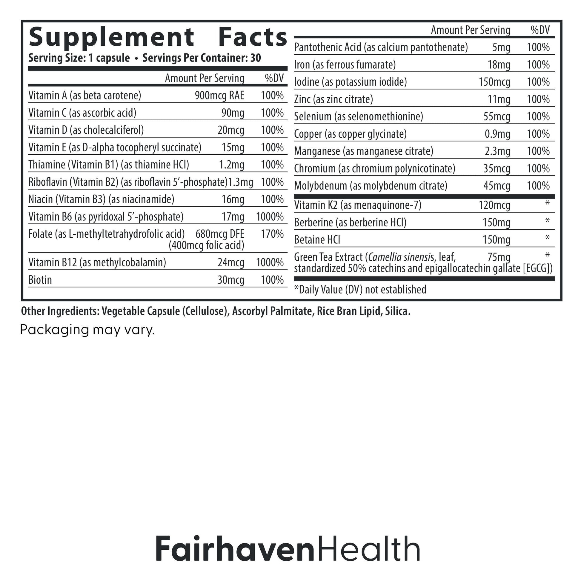 Fairhaven Health Menopause Multivitamin Essentials | Hormone Free Menopause Supplements for Women | Methylated Multivitamin for Women 50 and Over | Non-GMO | Perimenopause Supplements | 30 Capsules Fairhaven Health buy supplements canada