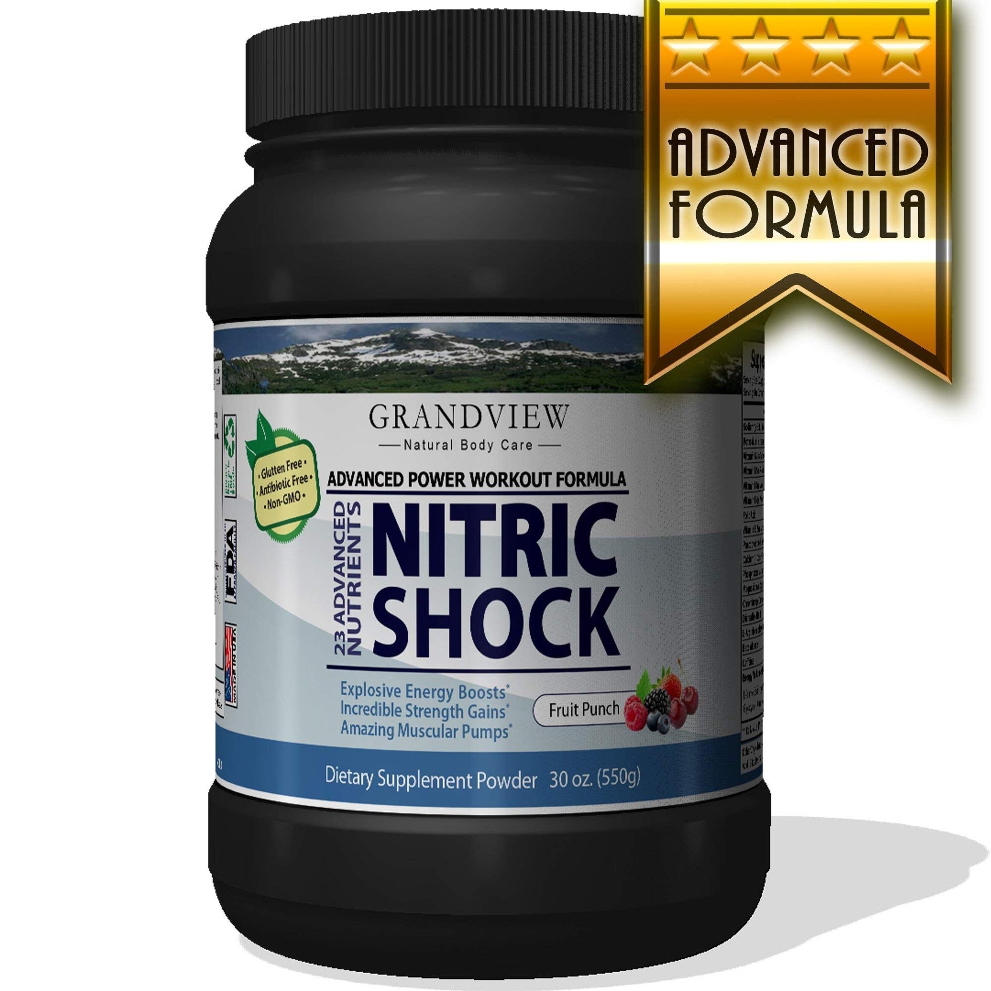 N Shock- Pre Workout Powder, x10 Strength, 44 Servings, (Fruit Punch) Boost Energy Grandview Natural Body Care buy supplements canada