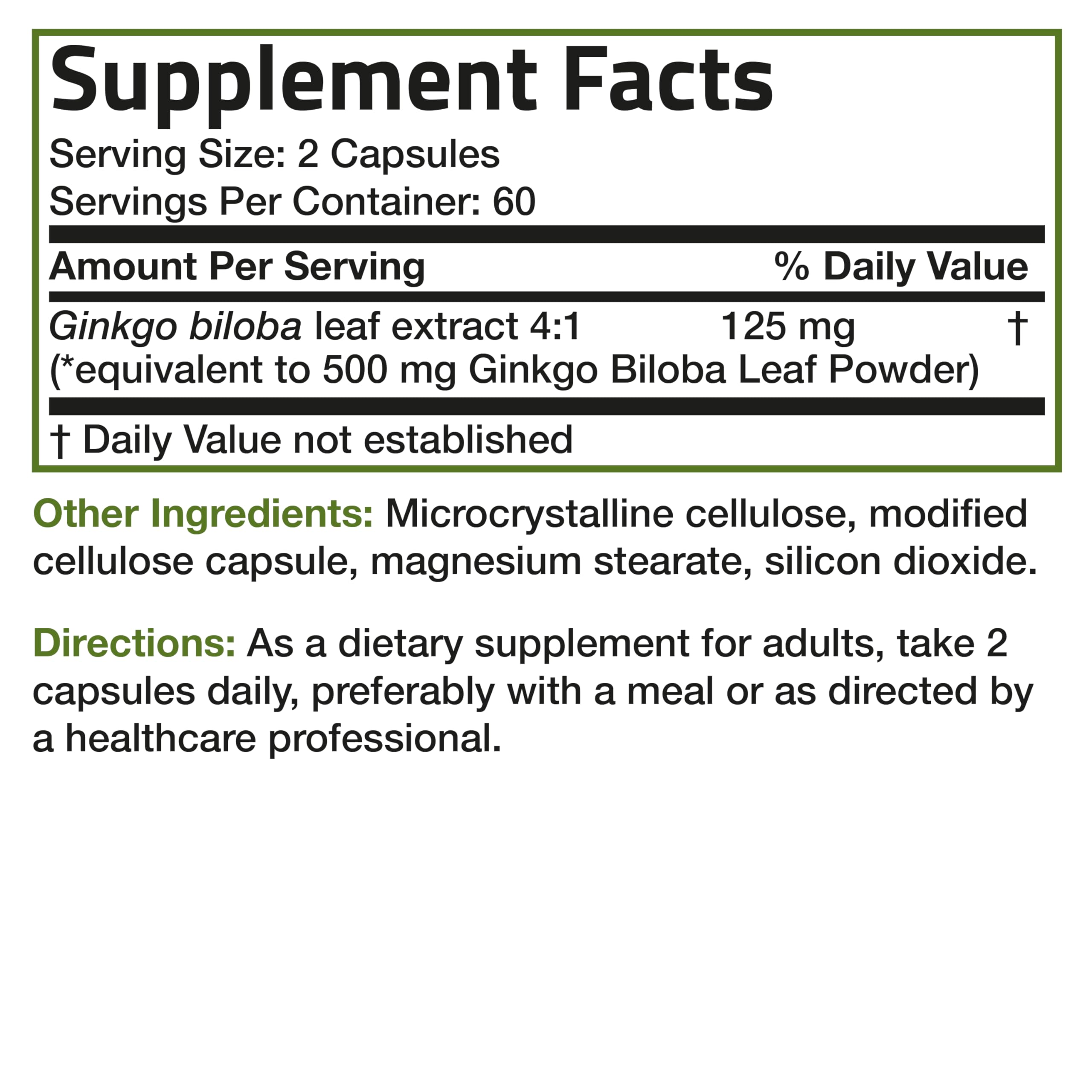 Bronson Ginkgo Biloba Extra Strength 125mg (4:1 Extract) Equivalent to 500mg Bronson buy supplements canada