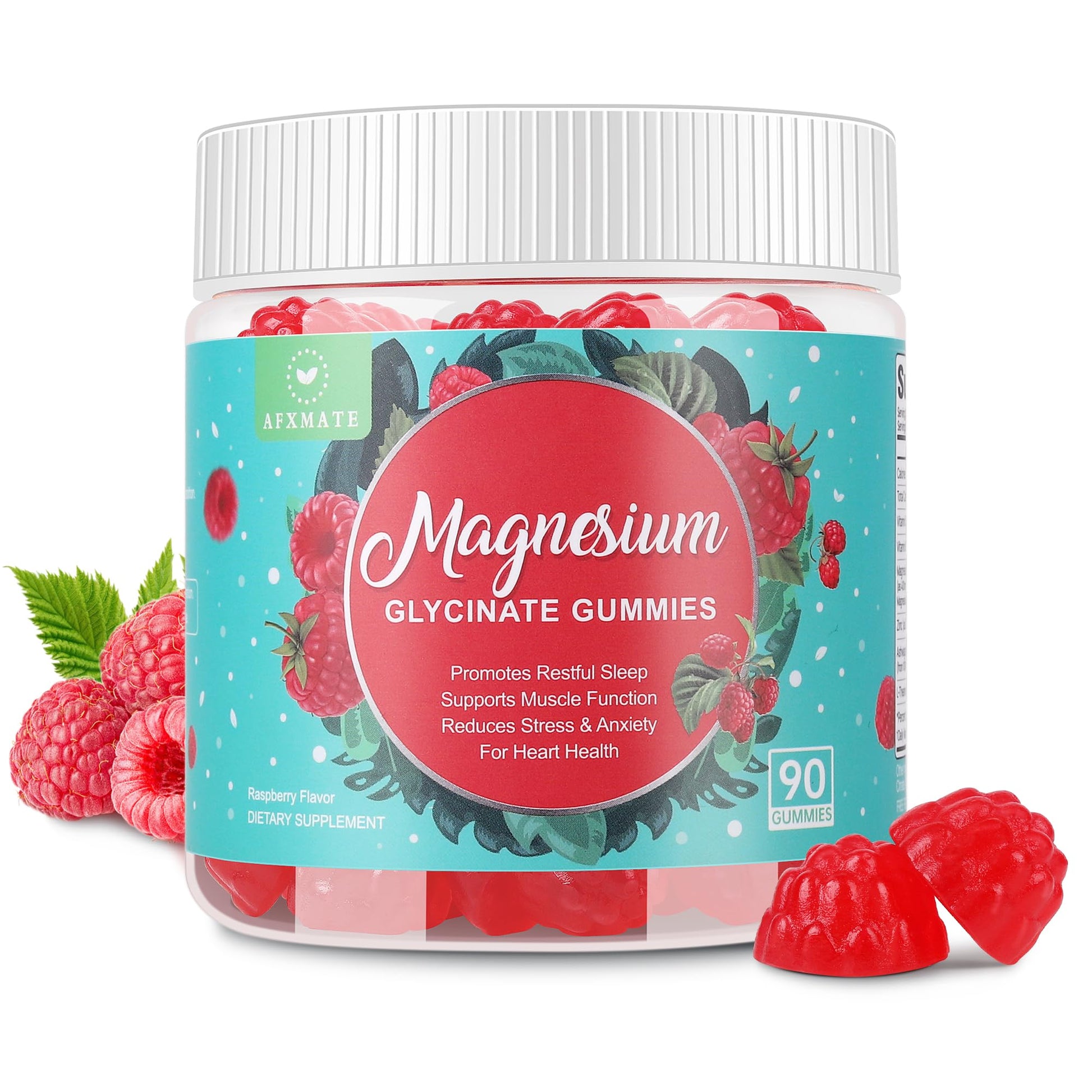 90 Count Magnesium Glycinate Gummies 400 mg - Sugar Free Magnesium Supplement for Adults with Glycinate & Malate, L-Theanine, Ashwagandha, Zinc, Vitamin B6 & D3, Supports Relaxation & Sleep AFXMATE buy supplements canada