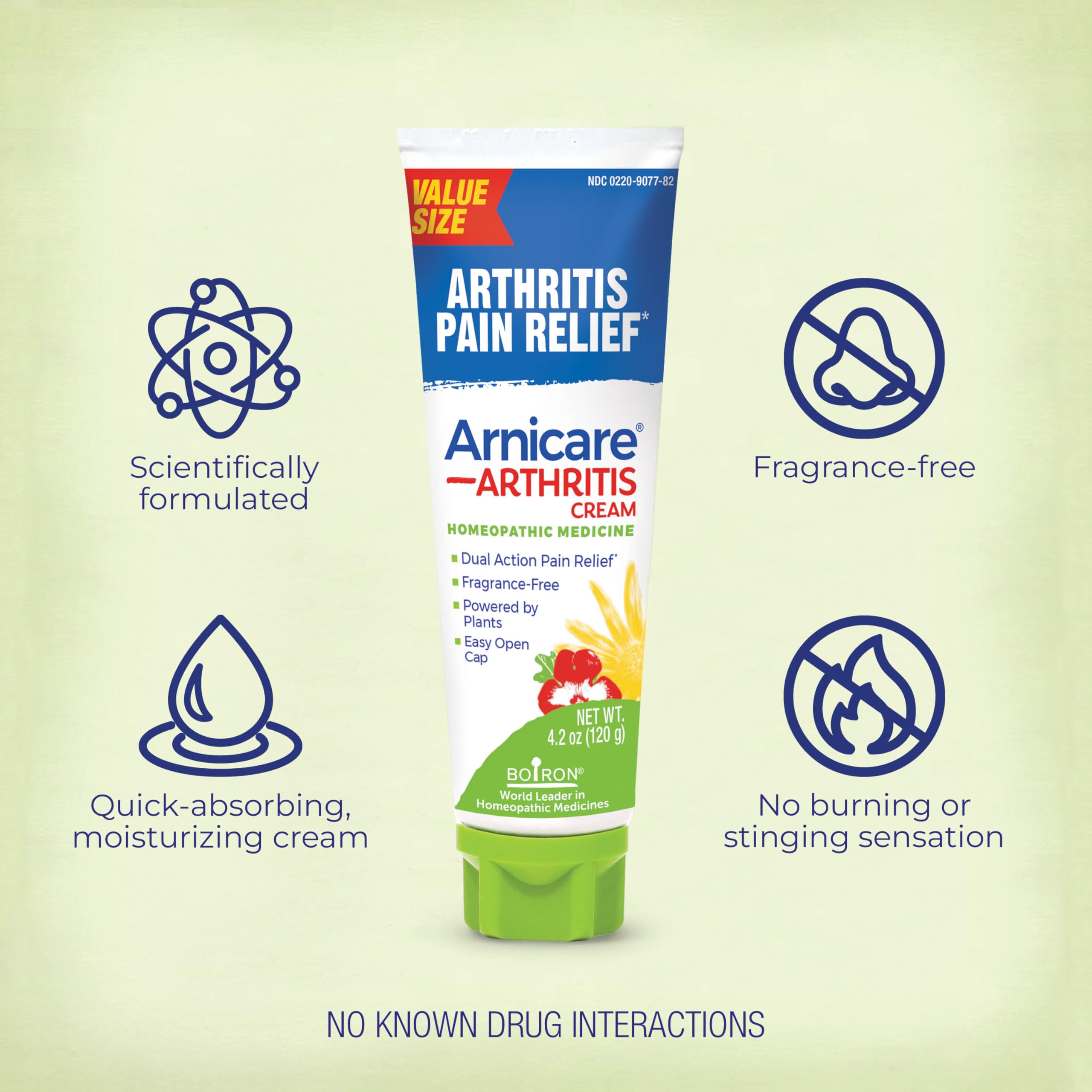 Boiron Arnicare Arthritis Cream for Pain Relief of Knees, Hands, Wrists, Elbows, Joints & Muscles – Quickly Absorbed & Fragrance-Free – 4.2 oz Boiron buy supplements canada