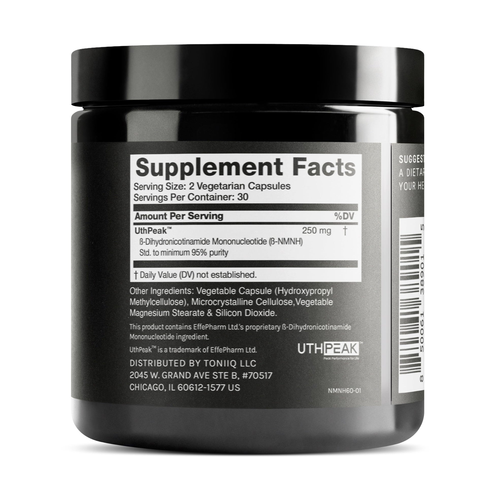 Toniiq NMNH Supplement – Clinically Studied UthPeak™ – 95% Highly Purified & Third-Party Tested for NAD+ & Healthy Aging Support Toniiq buy supplements canada