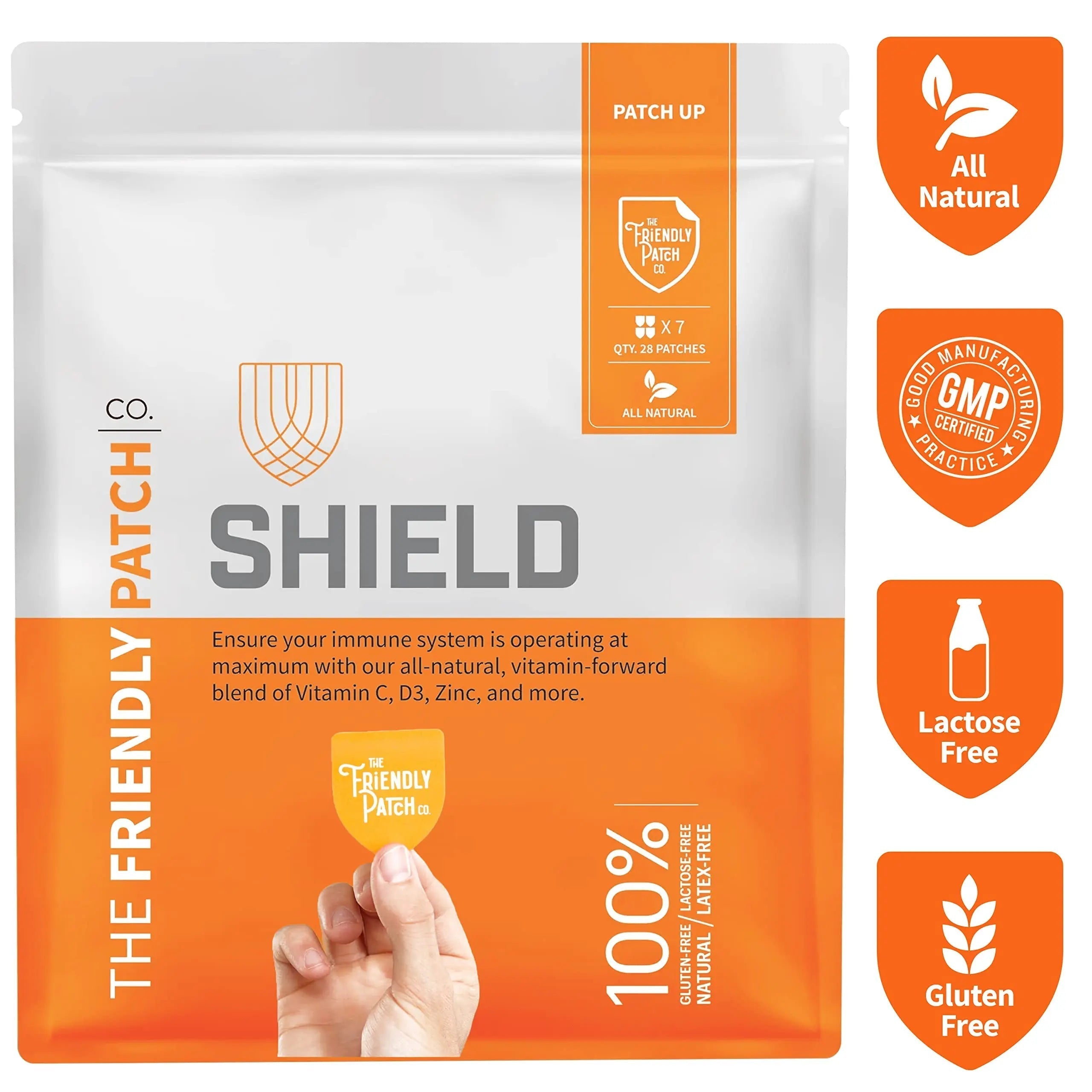 The Friendly Patch Shield Immunity Support Patch | Wearable Immune Boosters for Adults with Vitamin D3, C and Zinc The Friendly Patch CO. buy supplements canada
