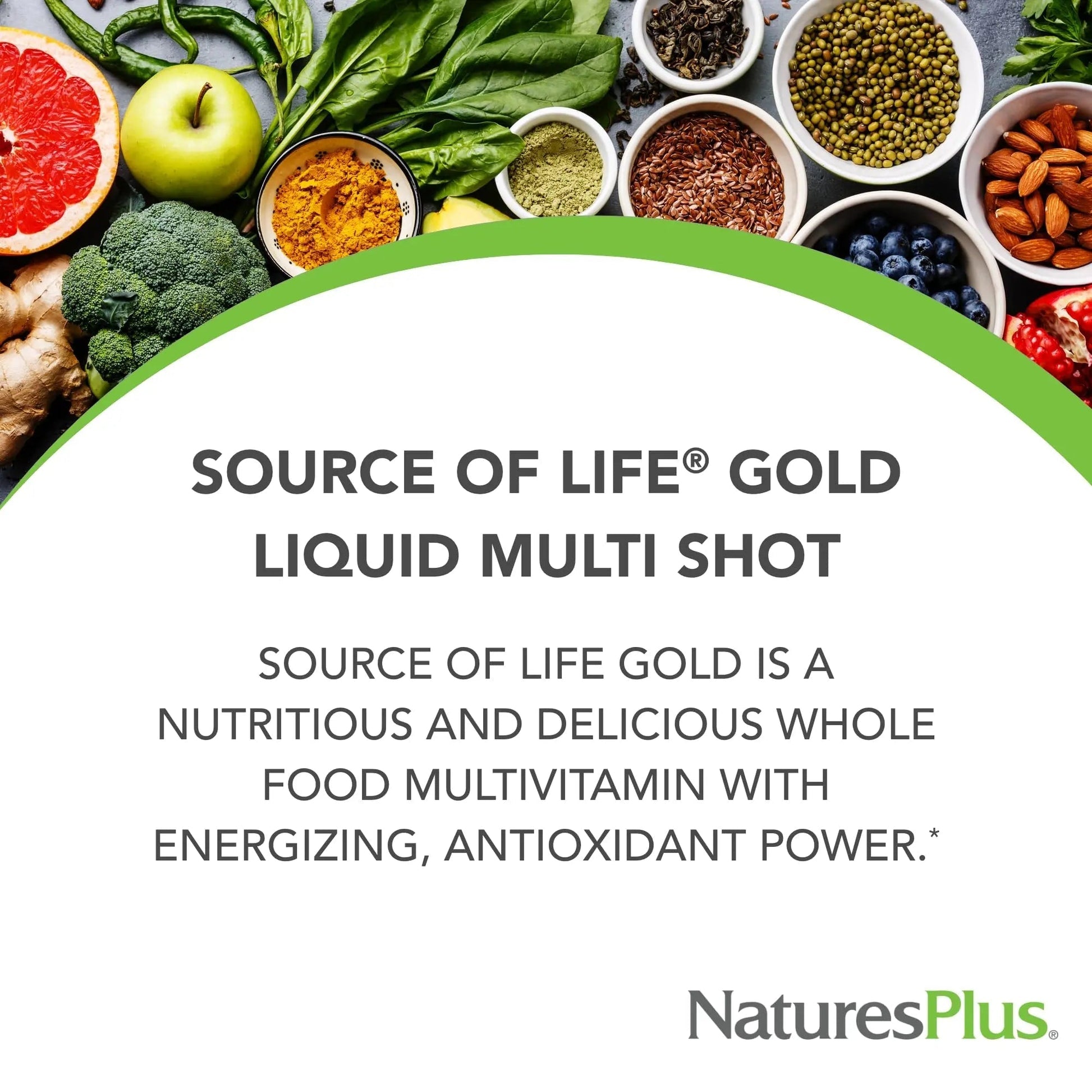 NaturesPlus Source of Life Gold Liquid Multi Shot - 1 fl oz, Case of 12 - Tropical Fruit Flavor - Provides Nutrients from 100+ Fruits and Vegetables - 12 Servings NaturesPlus buy supplements canada
