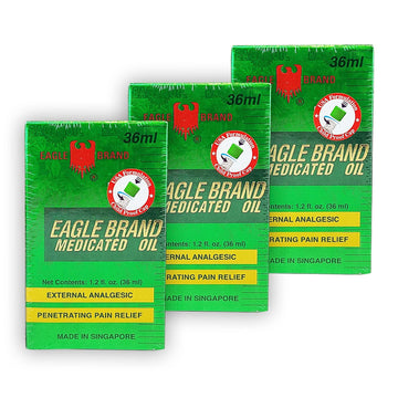 Eagle Brand Medicated Green Oil 36mL 1.2 fl oz Large Pack of 3 Eagle Brand buy supplements canada