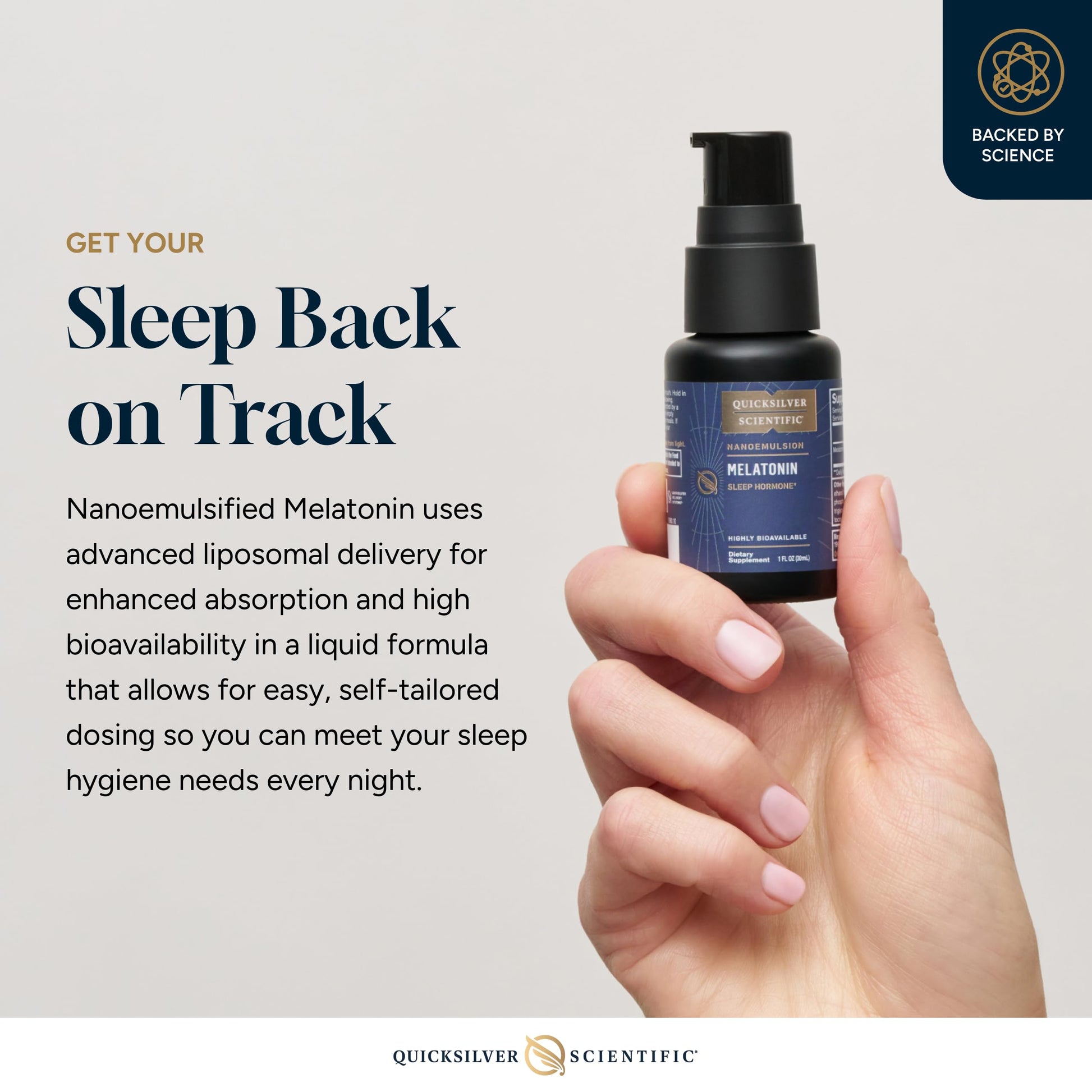 Quicksilver Scientific Liposomal Melatonin - Bedtime, Jet Lag & Immune Support Liquid for Adults - Efficient, Superior Absorption 1mg to Minimize Morning Drowsiness (30 ml) Quicksilver Scientific buy supplements canada
