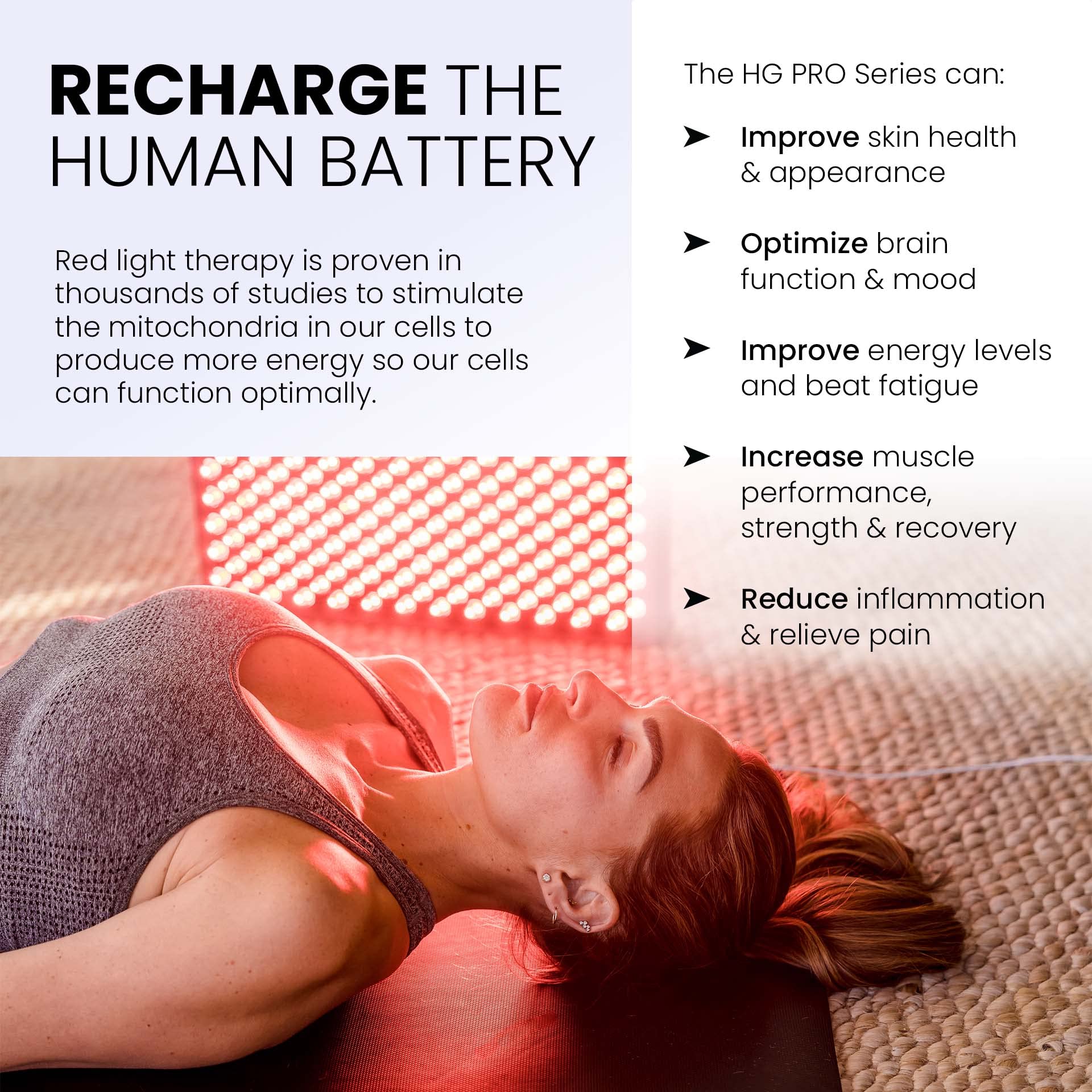 Hooga Red Light Therapy, 660nm 850nm Red Near Infrared, Dual Chip LEDs, Modular, 150 LEDs hooga buy supplements canada