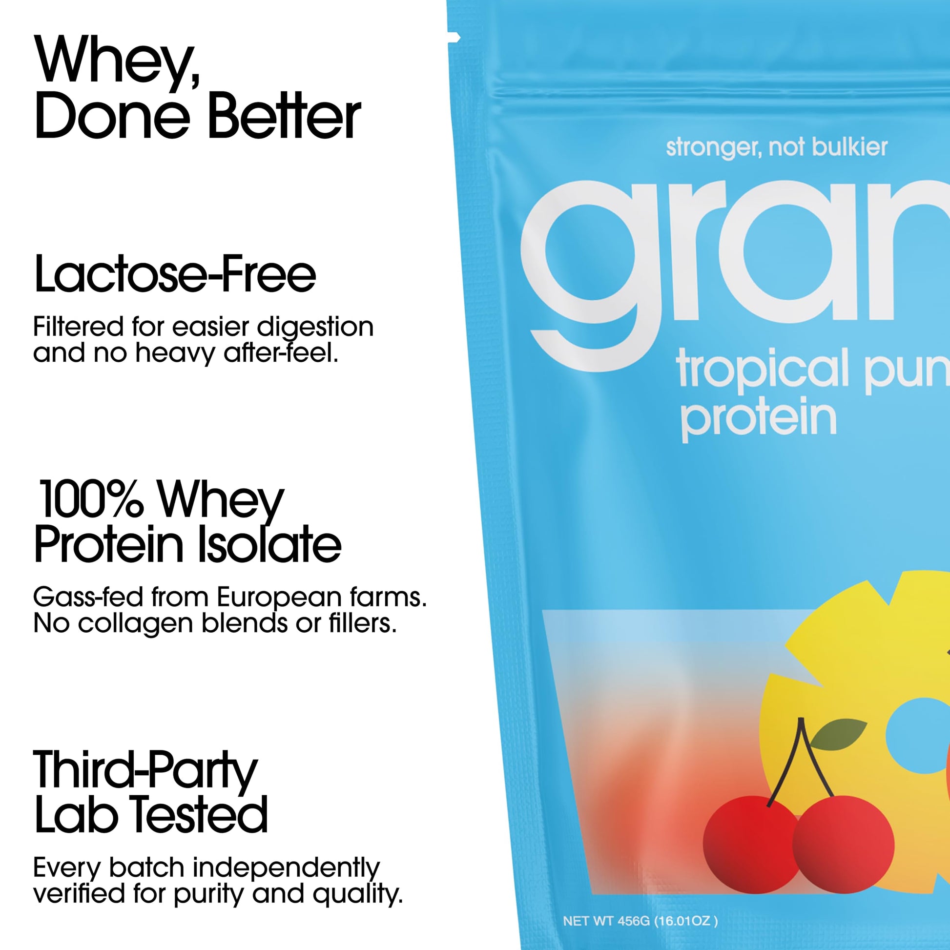 GRAMMS Clear Protein Powder Packets 20G Protein Sample Packets Variety Flavors for Women & Men | Lactose Free, Grass-Fed Whey Isolate, Gluten Free, Zero Sugar, Gut Friendly, Non-Bloating(9 Pack) GRAMMS buy supplements canada