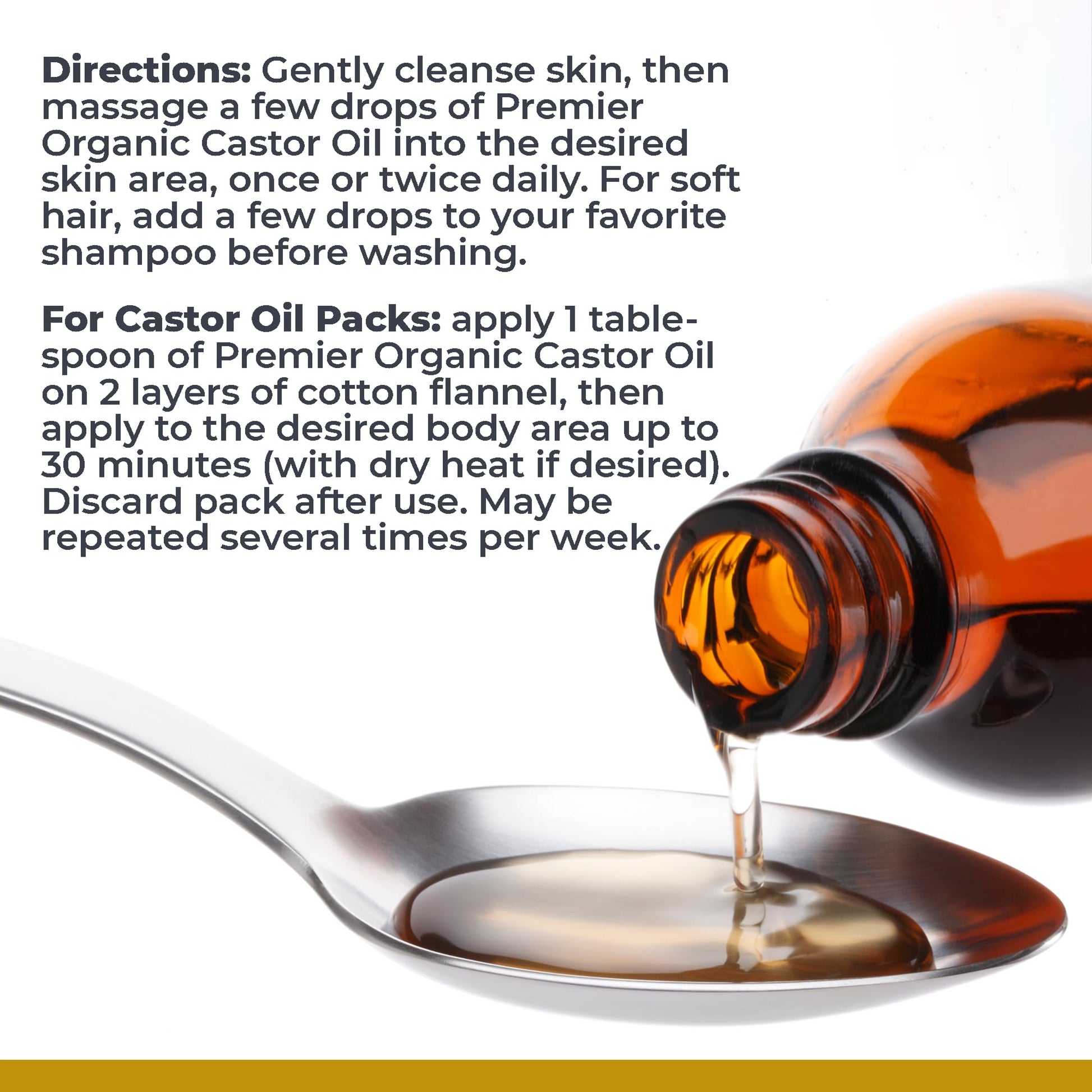 Premier Research Labs Organic Castor Oil for Face - Cold Pressed 100% Pure Castor Oil for Hair Growth, Skin & Body, Hexane Free - 8 Oz Bottle Premier Research Labs buy supplements canada