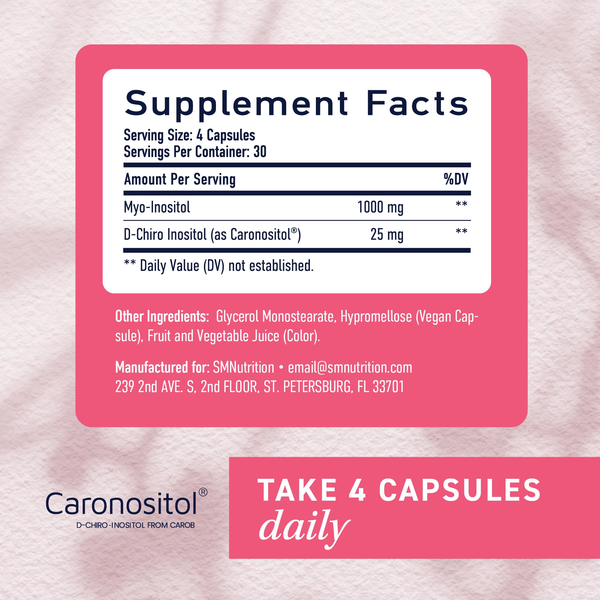 Myo-Inositol & D-Chiro Inositol for Hormone Balance for Women | Microbeadlets to Regulate Menstrual Cycle & Support Ovarian Health | 40:1 Ratio Myo & D Chiro | Non-GMO | 120 Ct (1 Month Supply) SMNutrition buy supplements canada