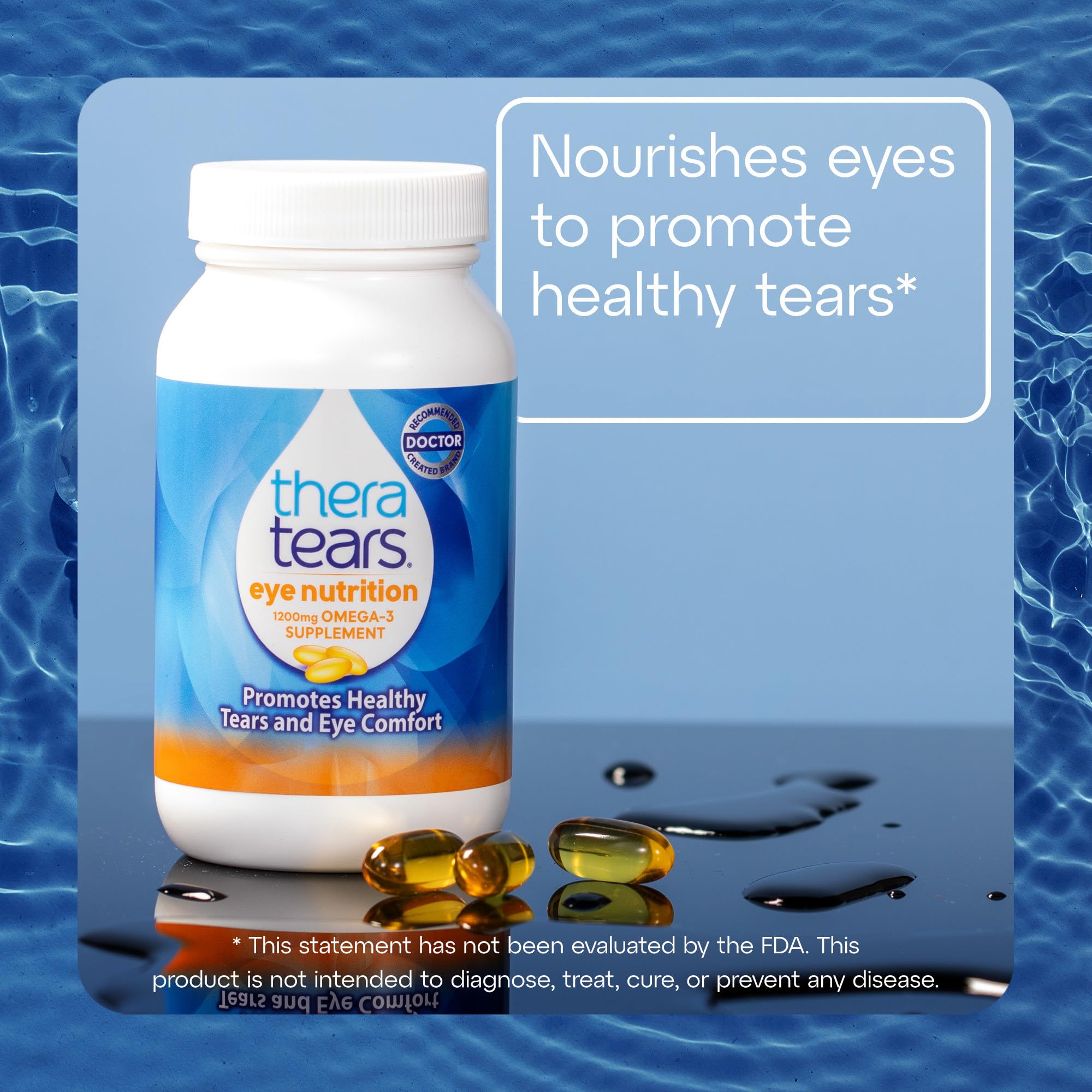 TheraTears Omega 3 Supplement, 1200mg, 90 ct (Pack of 1)
