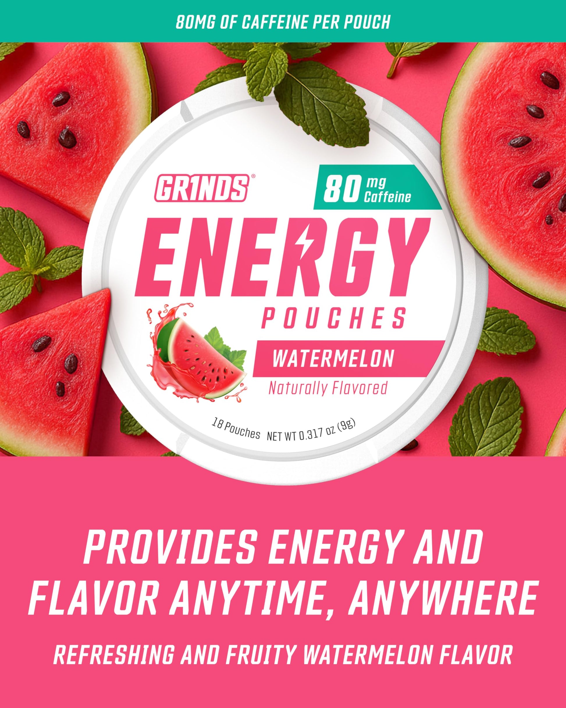 GRINDS Pouches Performance Sampler Pack - Includes Watermelon Energy, Caffeine-Free Piña Colada and Blue Raspberry Nootropic Pouches - Sugar-Free - Zero Calories GRINDS buy supplements canada