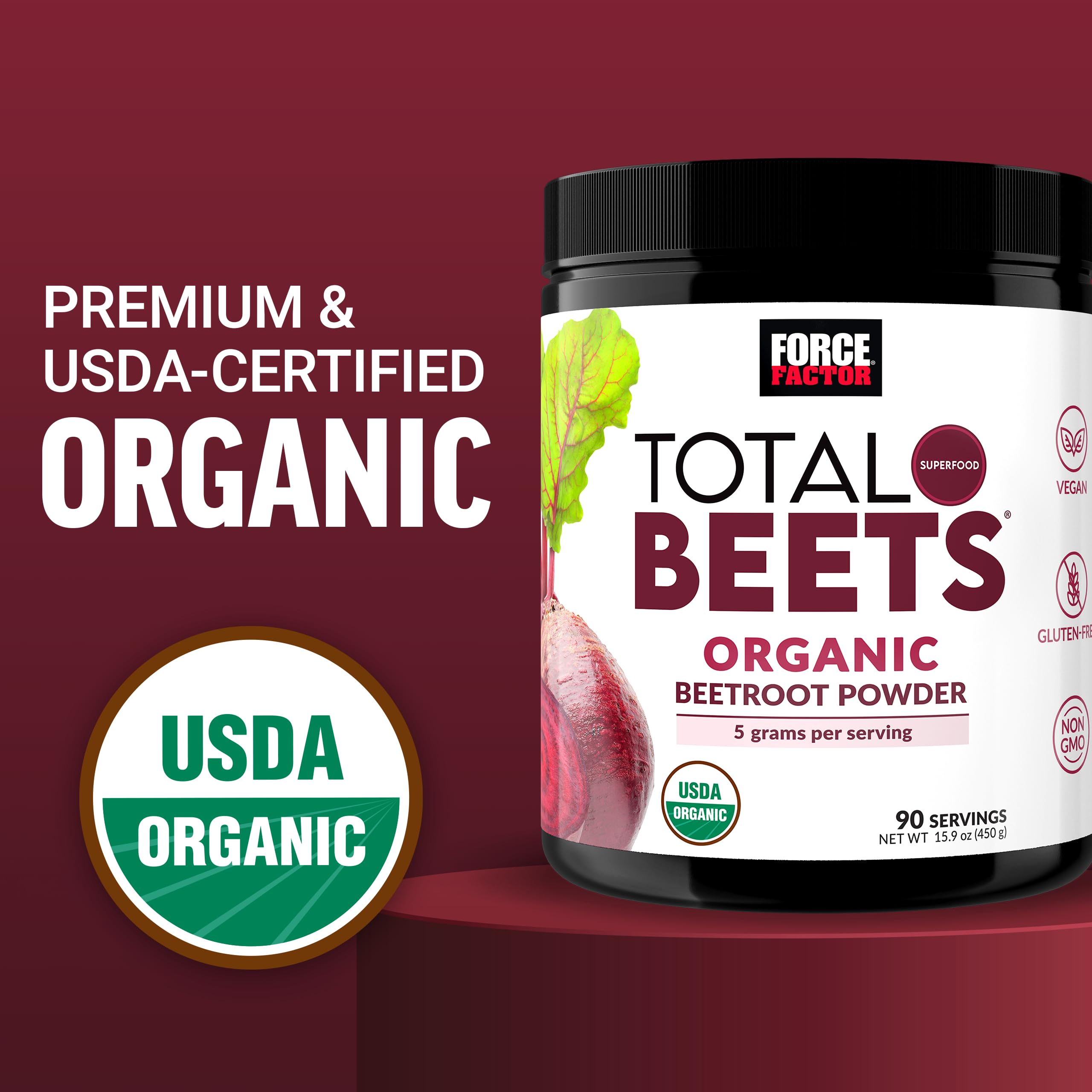 Force Factor Total Beets Organic Beetroot Powder Superfood to Boost Daily Nutrition, USDA Organic, Vegan, Gluten-Free Force Factor buy supplements canada