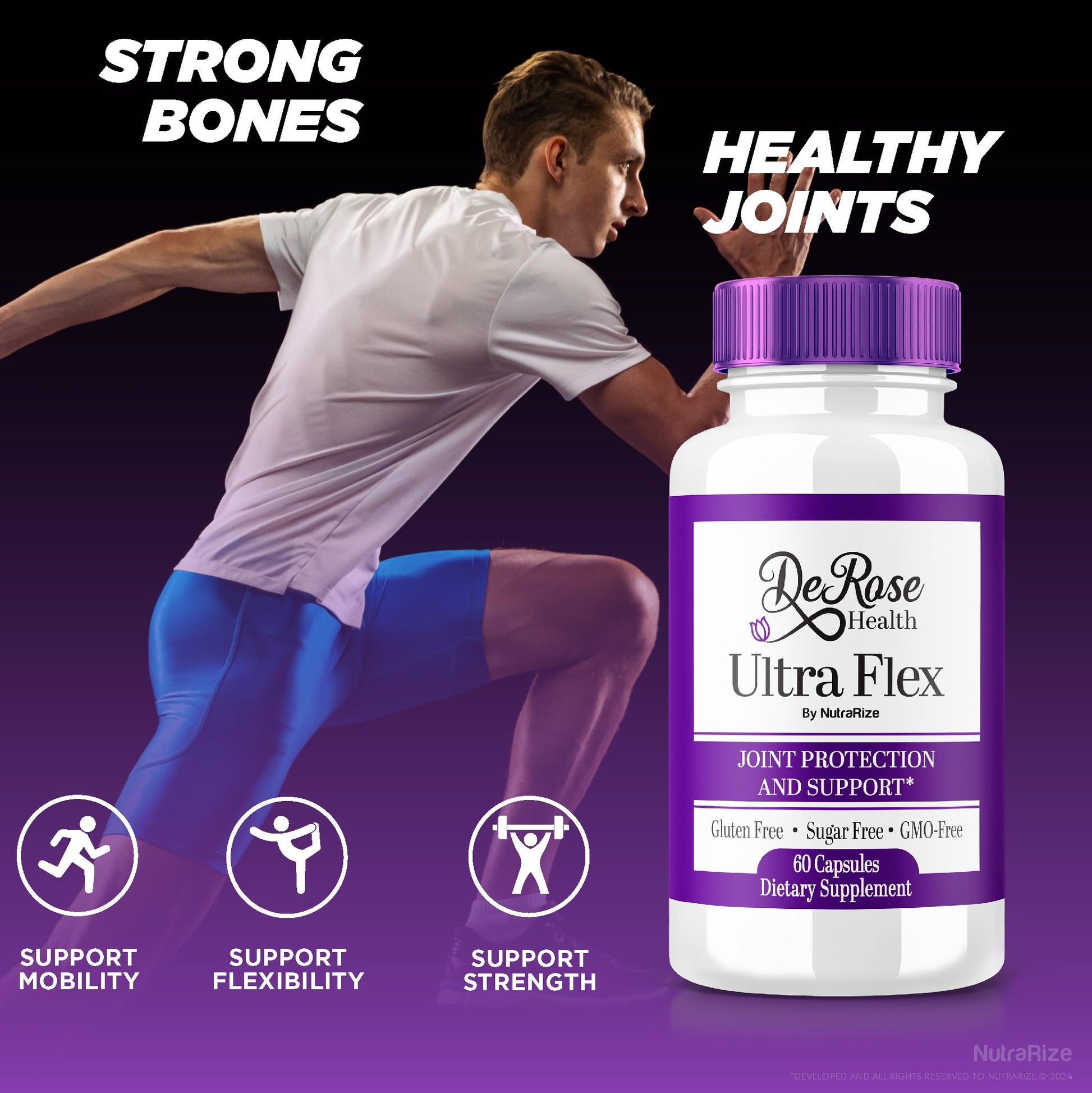 (2 Pack) Ultra Flex Capsules, Advanced Joint Support Supplement, Ultra Flex Natural Joint Health Formula, Max Strength Pills for Joint Wellness and Mobility, UltraFlex Vitamin Reviews (120 Capsules) NutraRize buy supplements canada