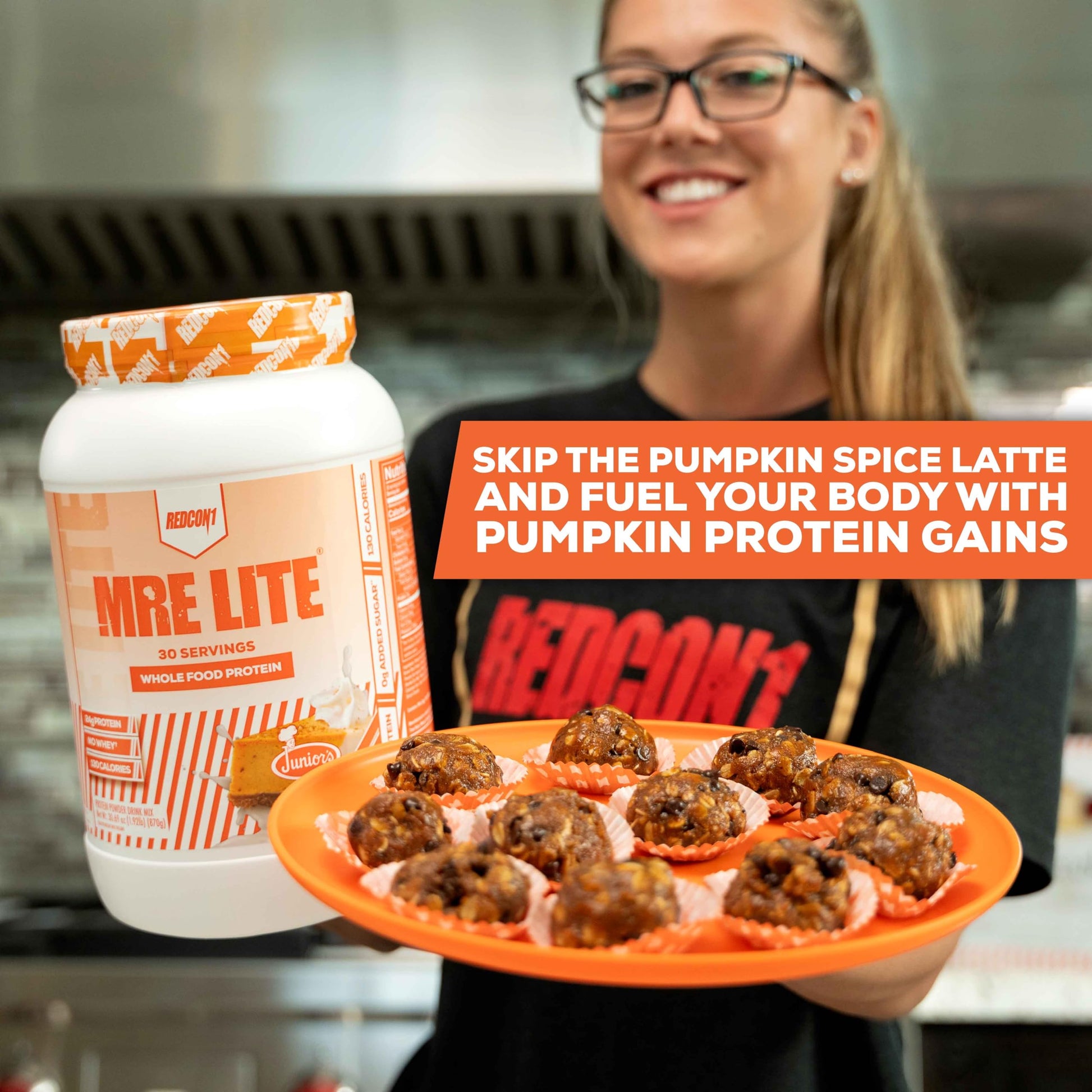 REDCON1 MRE Lite Whole Food Protein Powder, Juniors, Pumpkin Cheesecake - Low Carb REDCON1 buy supplements canada