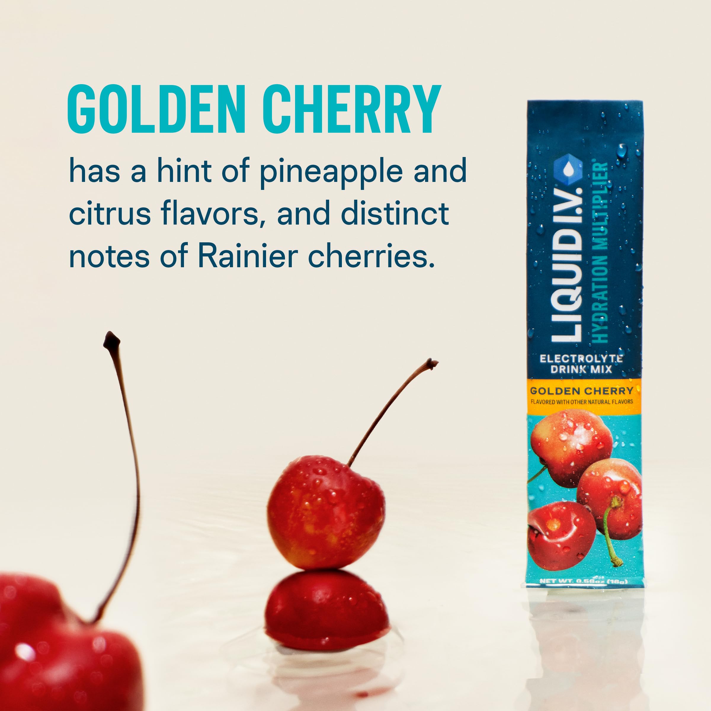 Liquid I.V.® Hydration Multiplier - Golden Cherry | Electrolyte Powder Drink Mix | 3 Pack (48 Servings) Liquid I.V. buy supplements canada