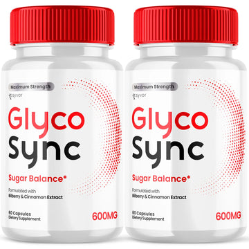 (2 Pack) Glyco Sync Capsules, Official Glyco Sync Balance Pills with All Natural Ingredients, Advanced Formula GlycoSync Joint Health and Wellness Support Max Strength for Men & Women (120 Capsules) Syvor buy supplements canada
