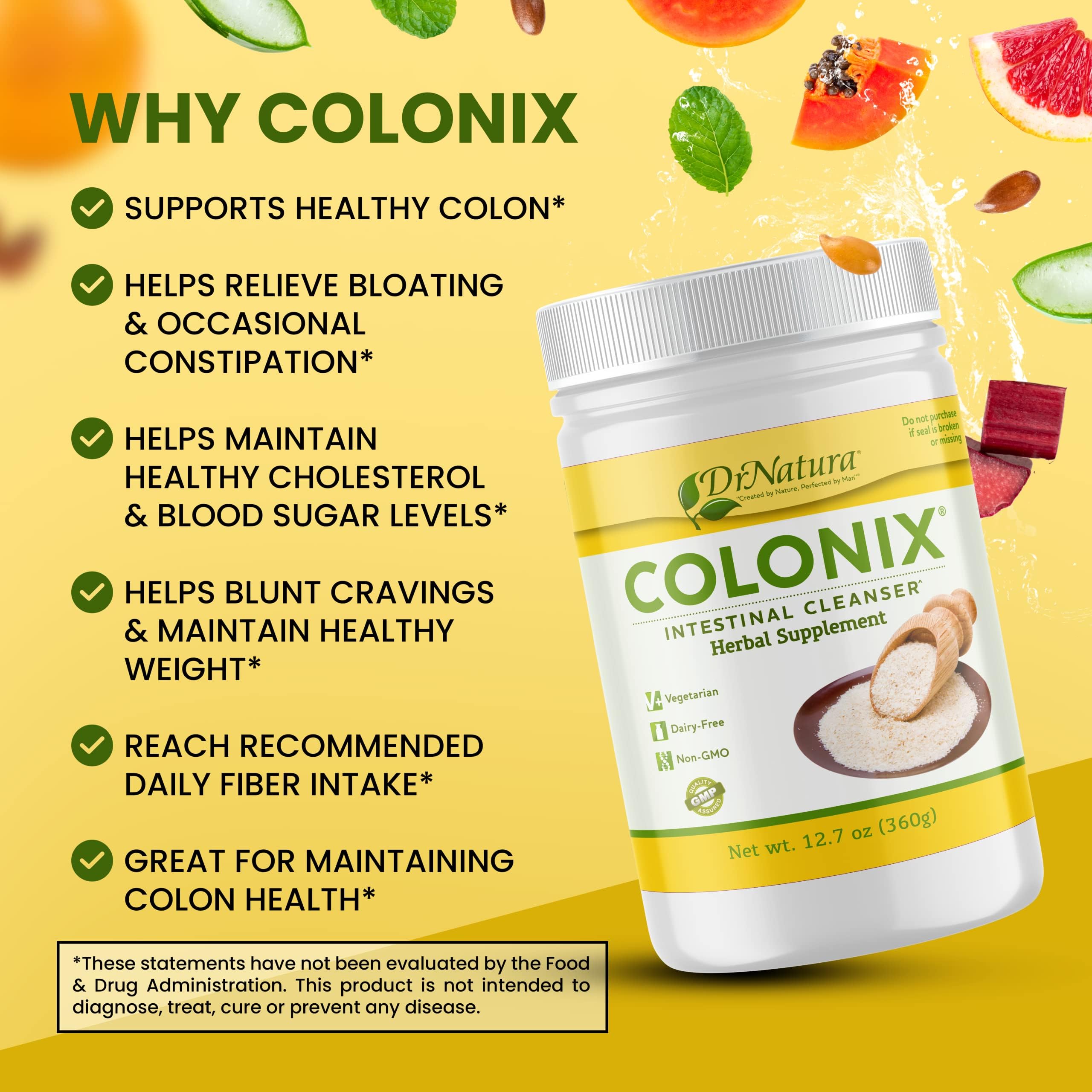 Dr Natura Colonix Intestinal Cleanser, All-Natural Daily Fiber, Colon Detox and Cleanse DrNatura buy supplements canada