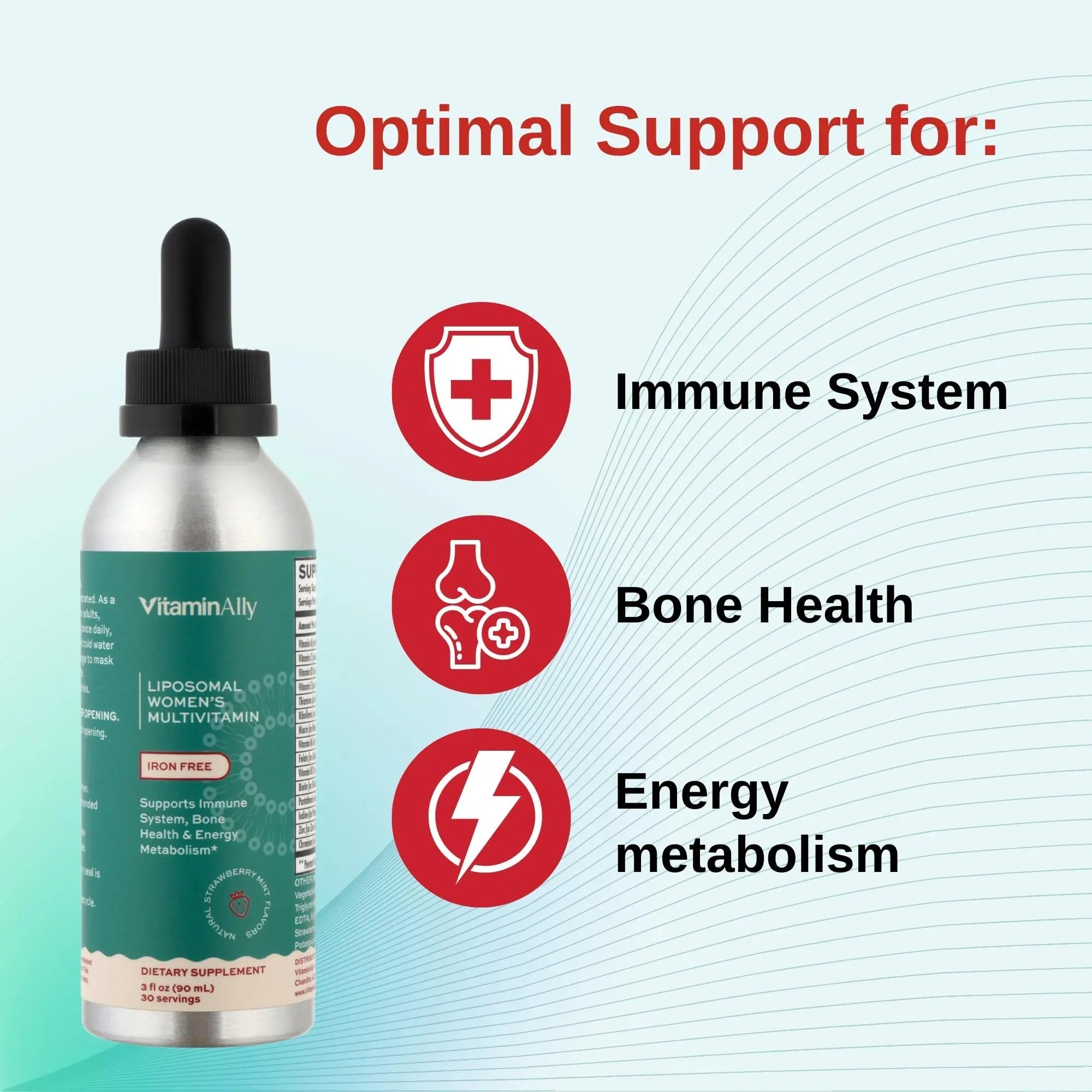 Vitaminally Liposomal Women's Liquid multivitamin Iron Free Drops| Sugar Free | Non-GMO | Gluten Free | Supports Immune System, Bone Health and Energy Metabolism Vitaminally buy supplements canada