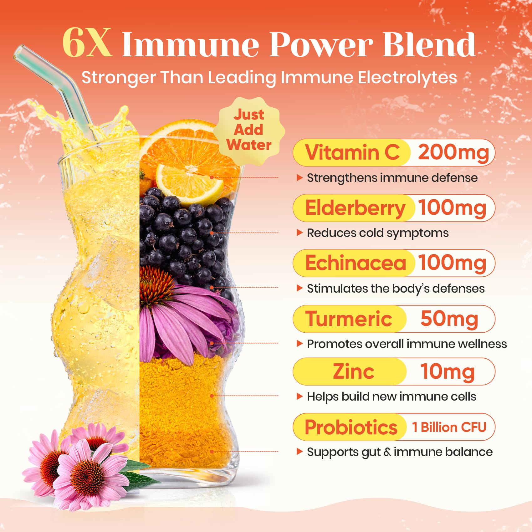 Venture Pal 2-in-1 Hydration + Immune Electrolytes Powder Packets with 7 Electrolytes & 6 Vitamins, Elderberry, Turmeric, Echinacea | Liquid Daily IV Drink Mix Venture Pal buy supplements canada