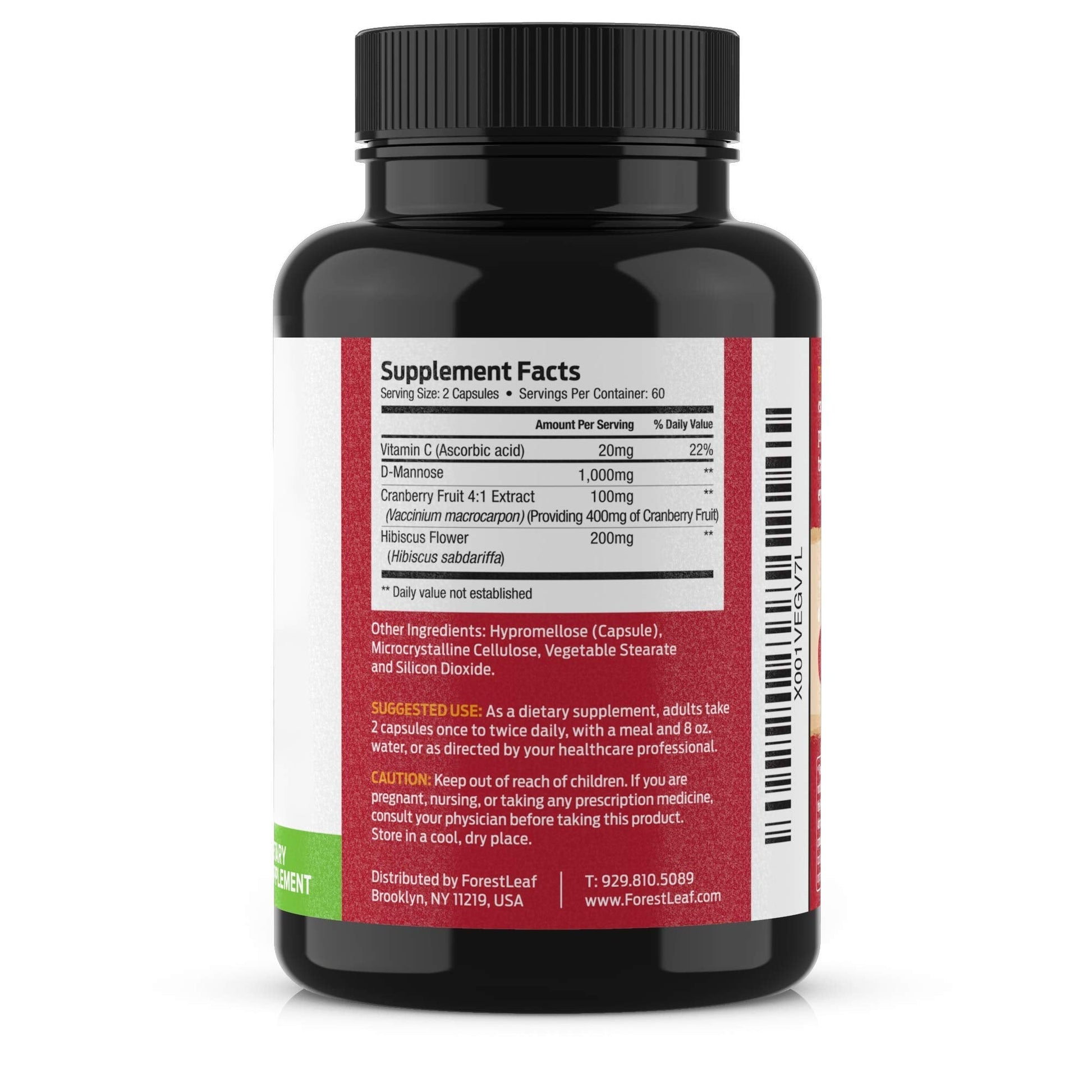 ForestLeaf D Mannose Supplements for Women & Men - D-Mannose 1000mg Capsules with Cranberry, Hibiscus & VIT C - DMannose Pills for UTI ForestLeaf buy supplements canada