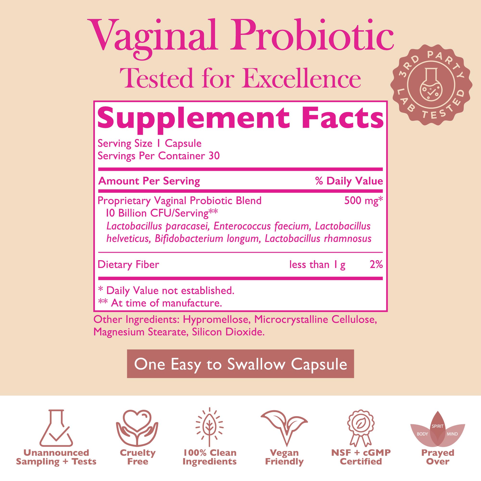 Amy Suzanne Vaginal Probiotics for Women - 10 Billion CFU Probiotic for pH Balance and Urinary Tract Health Amy Suzanne buy supplements canada