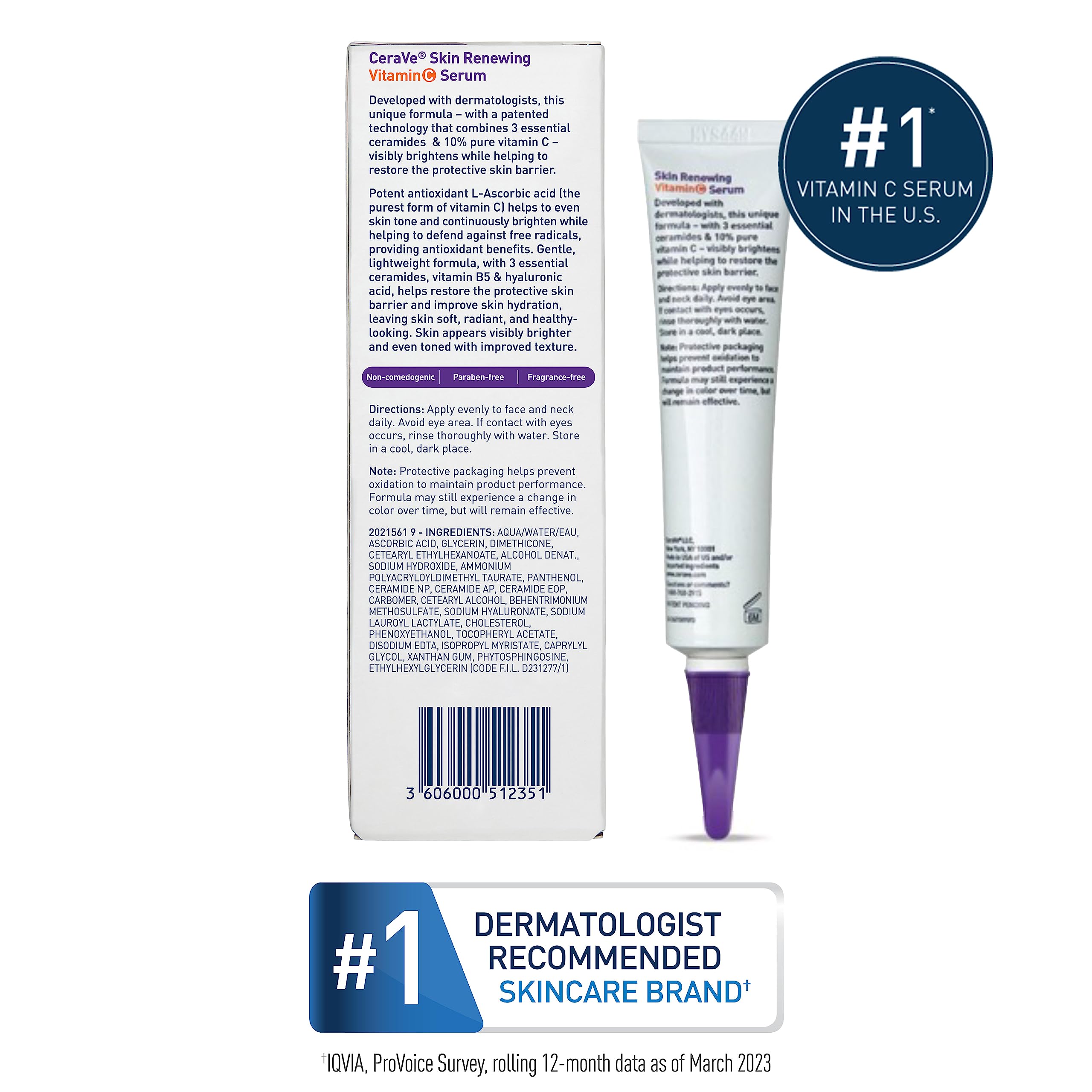 CeraVe Vitamin C Serum with Hyaluronic Acid | Skin Brightening Serum for Face CeraVe buy supplements canada