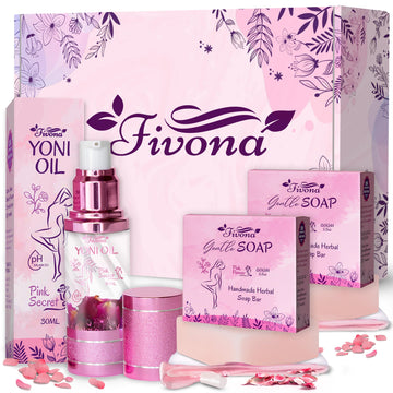 FIVONA 3 in 1 Set of Yoni Oil with 2 Yoni Soap Bars - Feminine pH Balanced Natural Vaginal Oil 30 ml FIVONA buy supplements canada