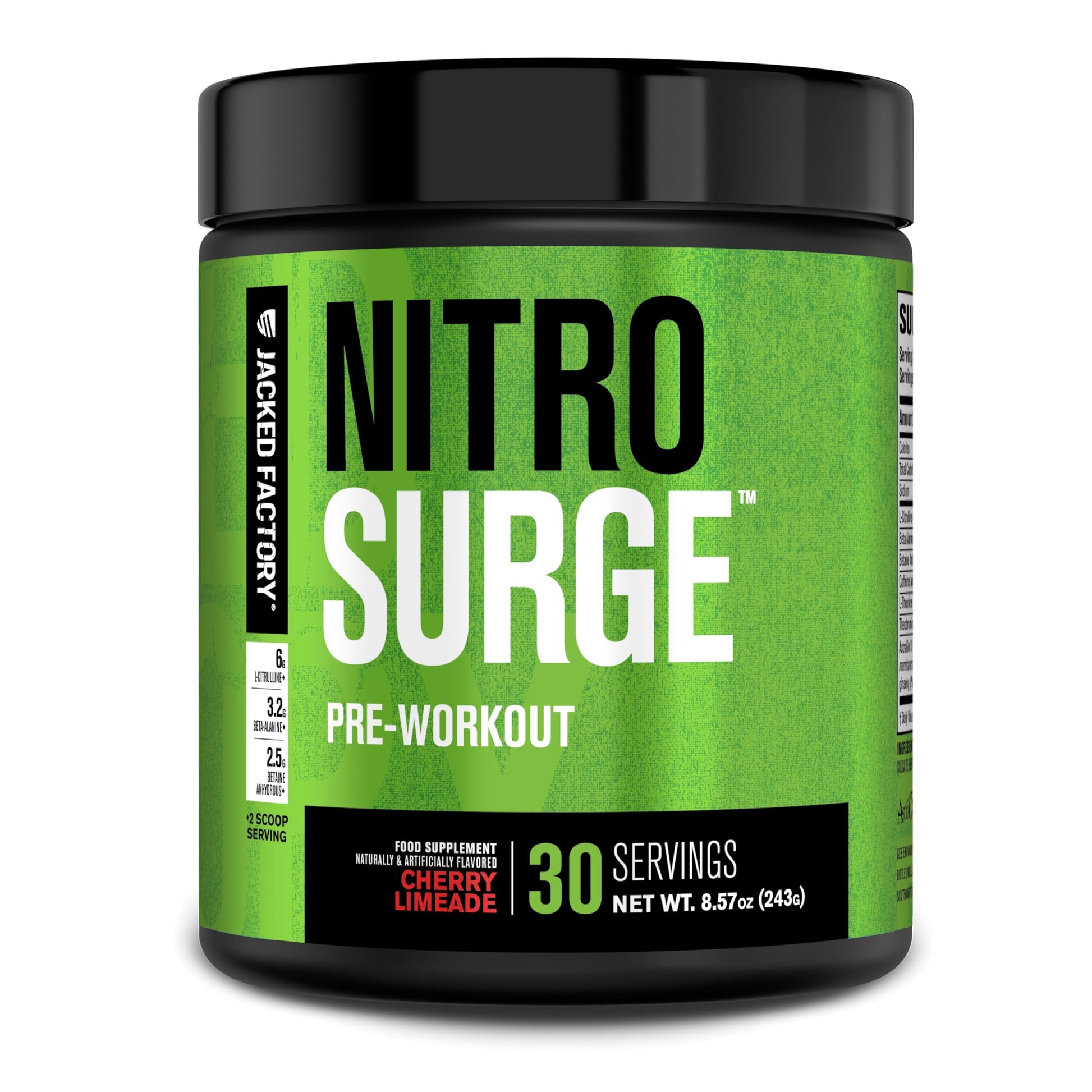 Jacked Factory NITROSURGE Pre Workout Supplement - Endless Energy, Instant Strength Gains, Clear Focus, Intense Pumps - NO Booster & Preworkout Powder with Beta Alanine Jacked Factory buy supplements canada