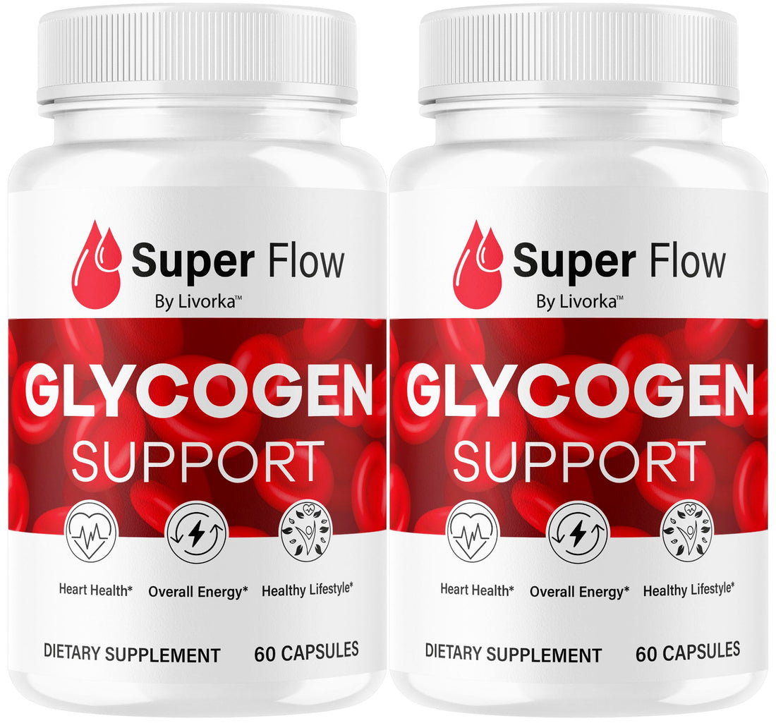 (2 Pack) Super Flow Glycogen Capsules - Official SuperFlow Advanced Glycogen Support Pills - Maximum Strength, Natural Formula Vitamins for Overall Health & Wellness Reviews, 120 Capsules for 2 Months LIVORKA buy supplements canada