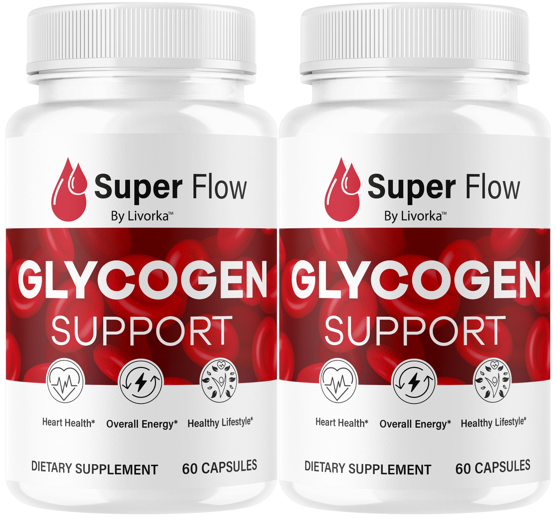 (2 Pack) Super Flow Glycogen Capsules - Official SuperFlow Advanced Glycogen Support Pills - Maximum Strength, Natural Formula Vitamins for Overall Health & Wellness Reviews, 120 Capsules for 2 Months LIVORKA buy supplements canada