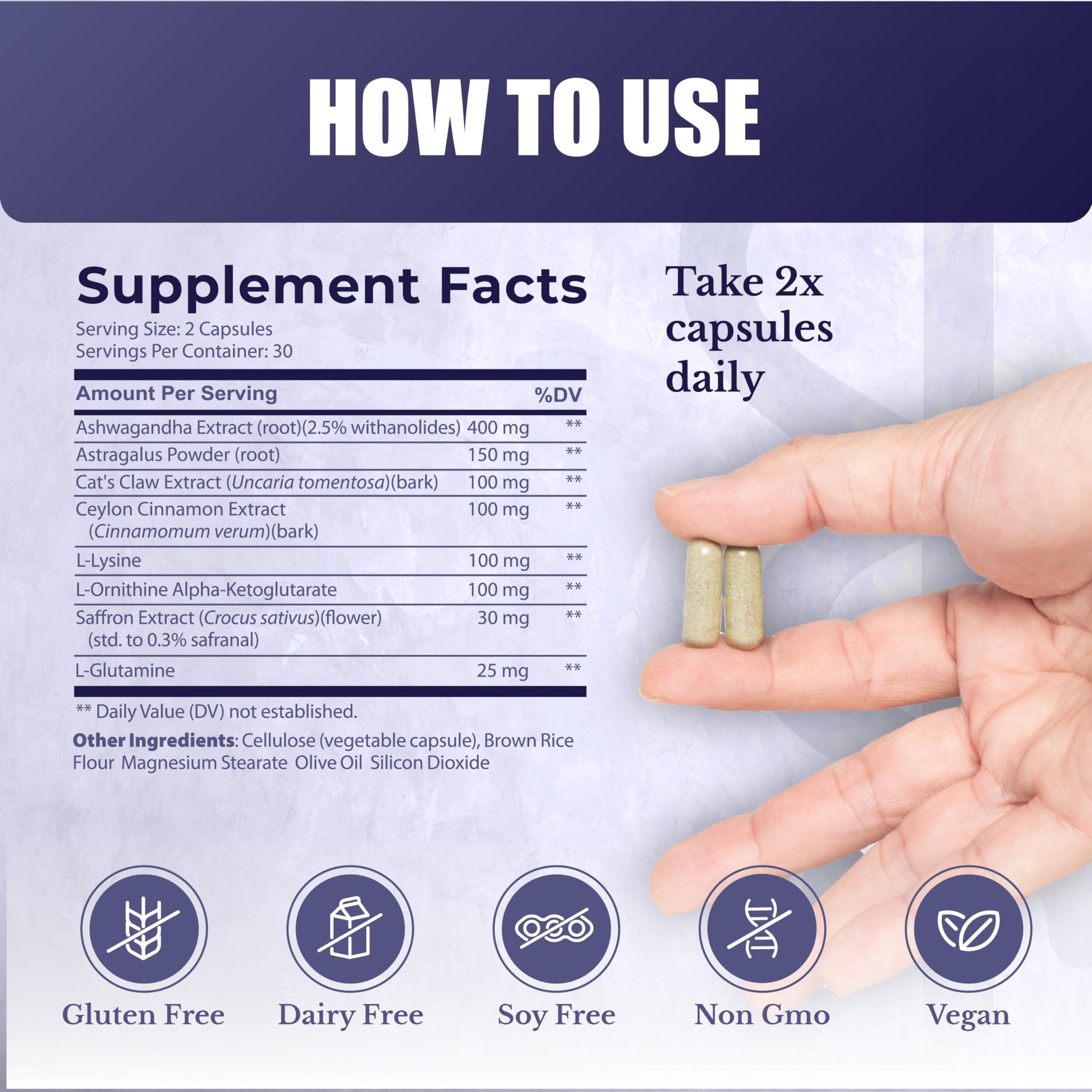 NATION HEALTH MD ActiveSpan - Longevity Supplement for Anti Aging - with Ashwagandha Extract, Astragalus, Cat's Claw, Ceylon Cinnamon, L-Lysine, L-Glutamine & More - 60 Capsules NATION HEALTH MD buy supplements canada