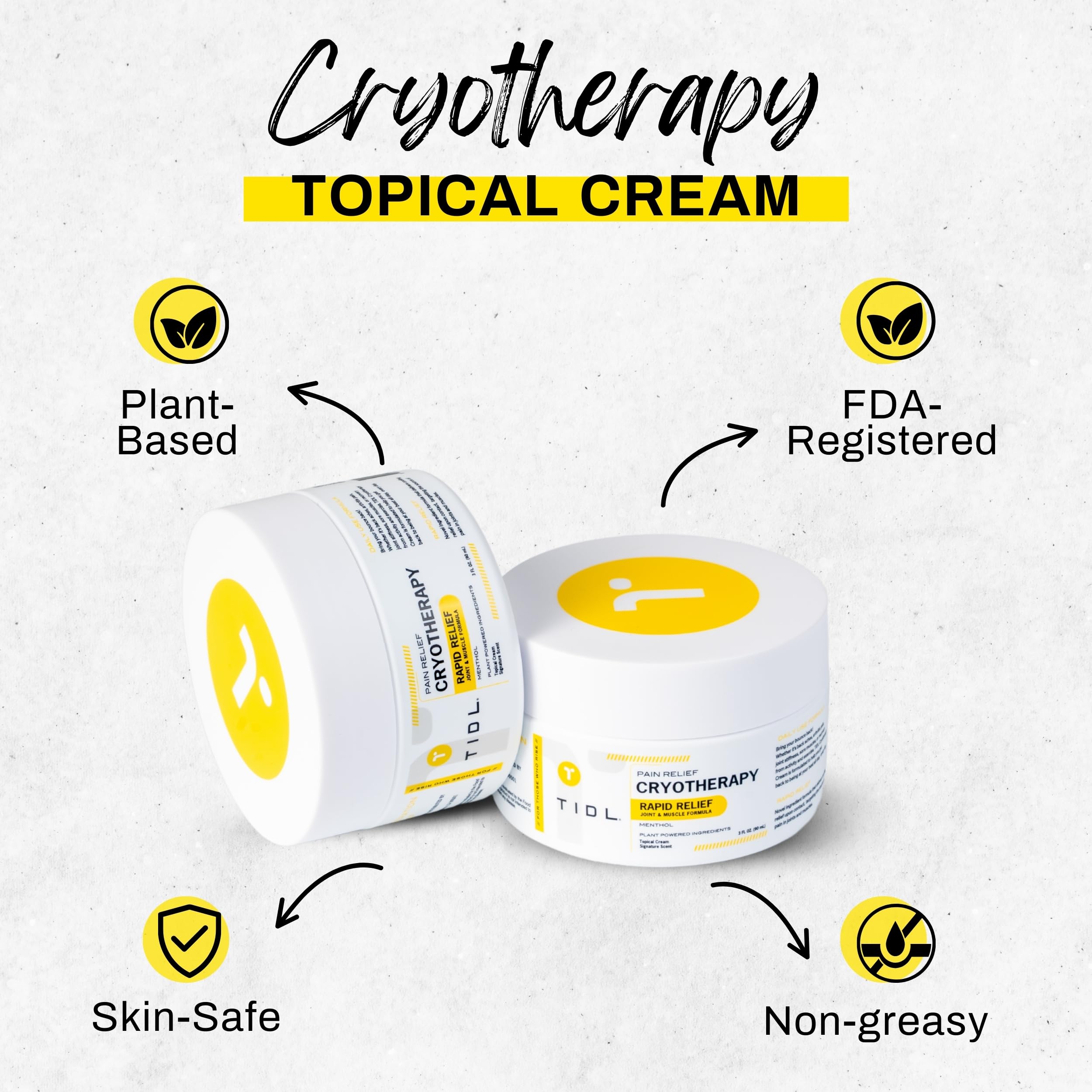TIDL Cryotherapy Pain Relief Cream, 3 Oz, Targeted Neck Pain, Joint & Muscle Pain Relief with Organic, Plant-Based Menthol, Instant Cooling for Sport & Post Workout Full Body Recovery TIDL buy supplements canada