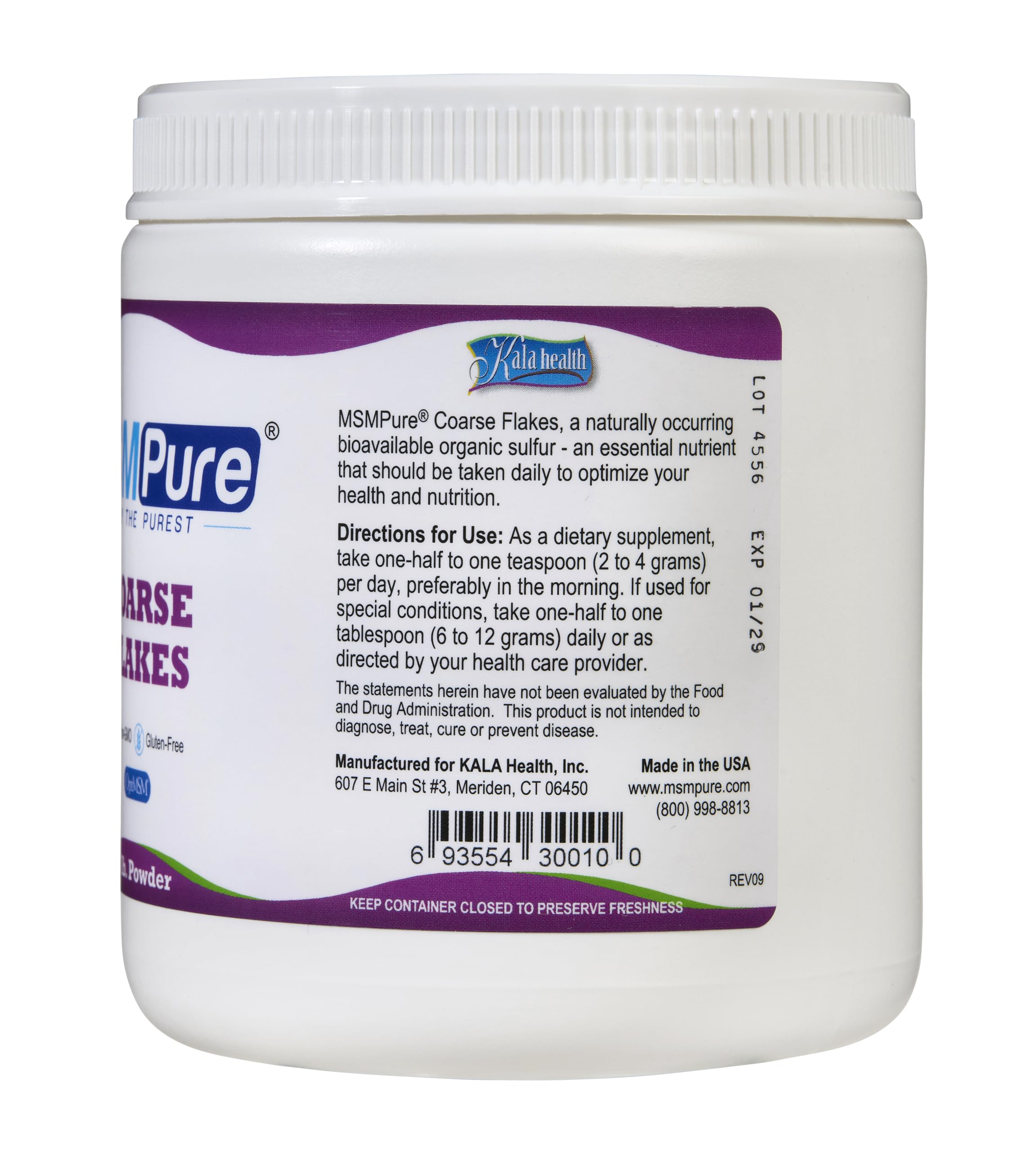 KALA HEALTH MSMPure Coarse Flakes 1lb and Muscle & Joint Cream 2oz Bundle KALA HEALTH buy supplements canada