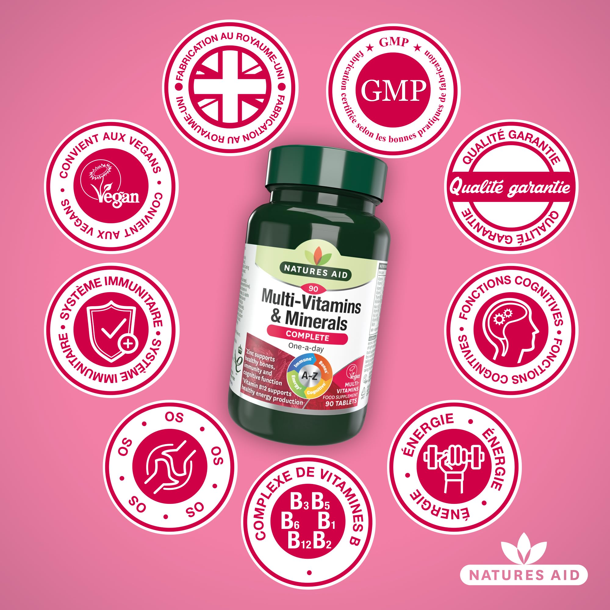 Natures Aid Multivitamins and Minerals, 90 Count (Pack of 1), (Packing may vary) natures aid buy supplements canada