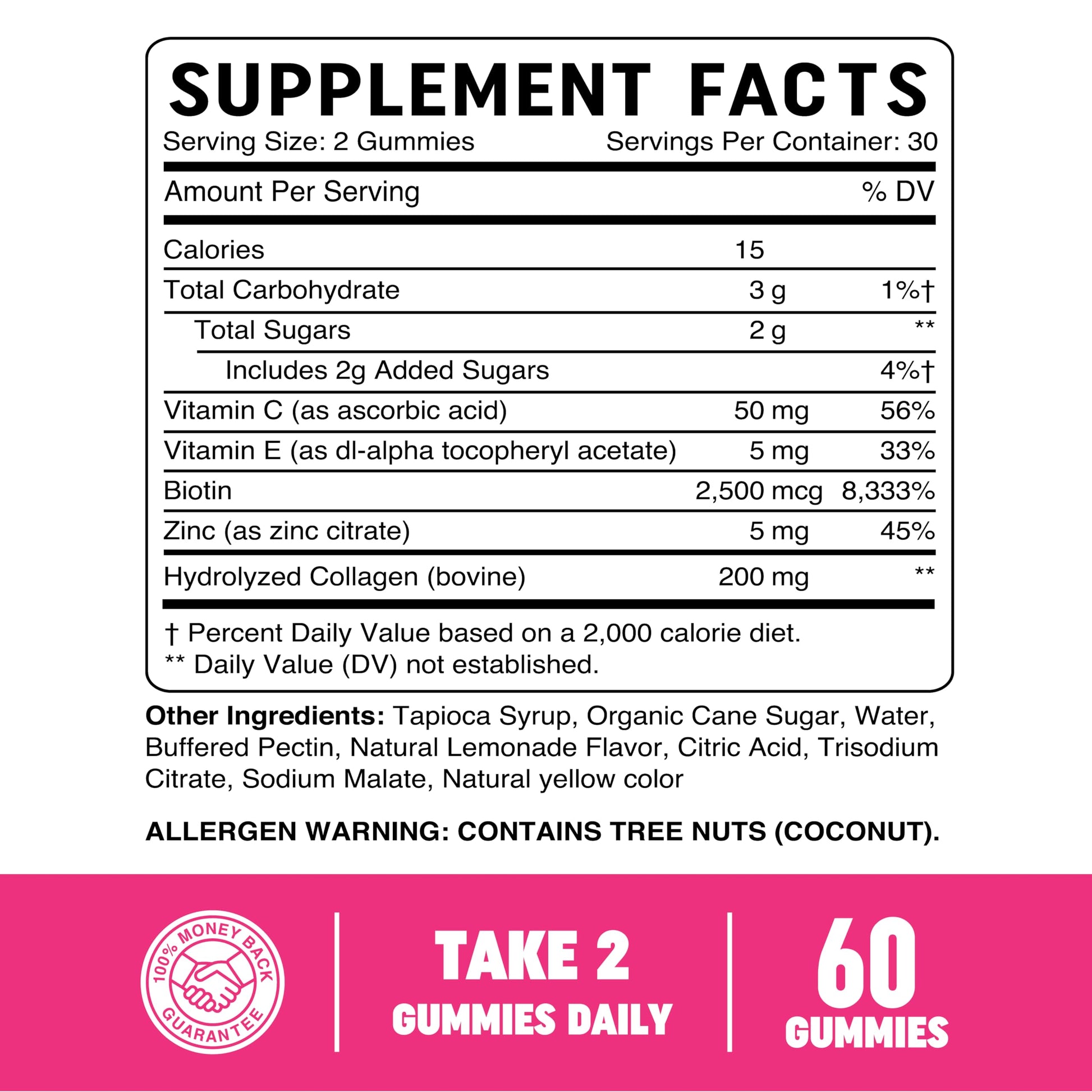Collagen Gummies for Women | 200mg Hydrolyzed Collagen + 2500mcg Biotin, with Vitamin C, E & Zinc MAV NUTRITION buy supplements canada