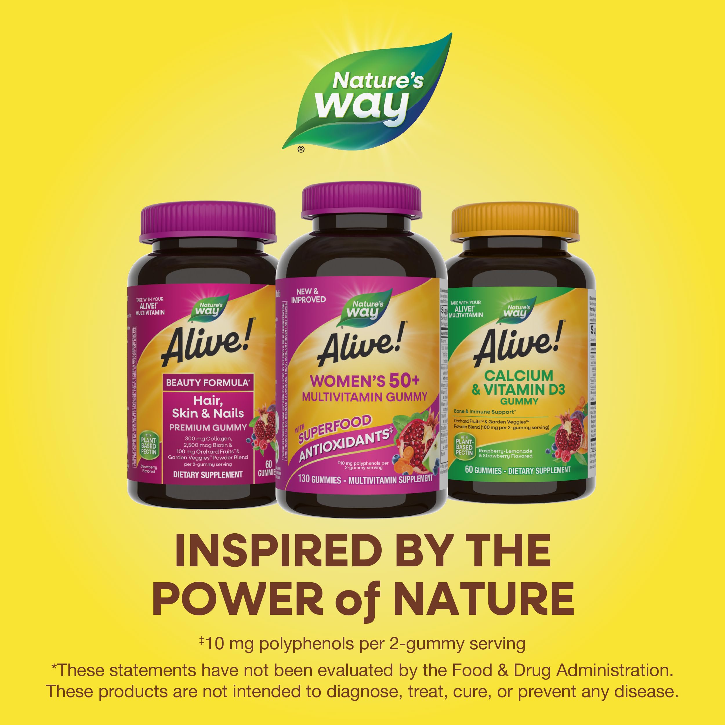 Nature's Way Alive! Women's 50+ Daily Gummy Multivitamins, Women's Supplements, Supports Healthy Heart, Brain & Bones Nature's Way buy supplements canada