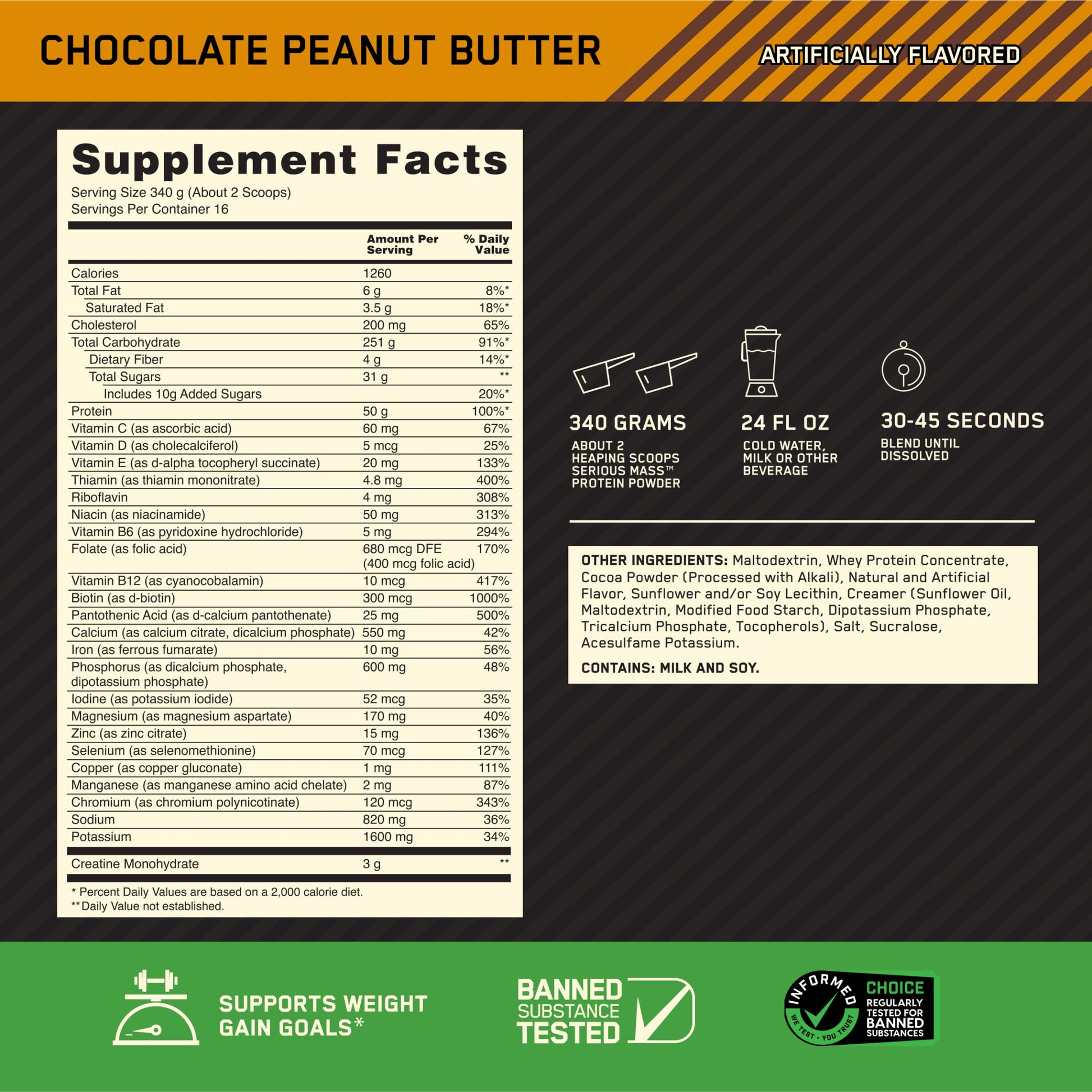 Optimum Nutrition Serious Mass, Weight Gainer Protein Powder for Muscle Gain, Added Optimum Nutrition buy supplements canada