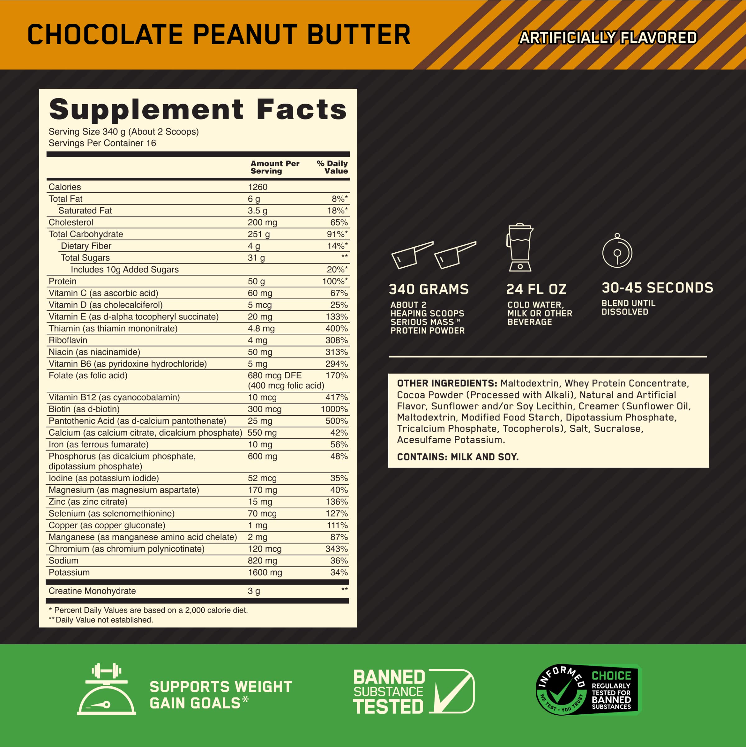 Optimum Nutrition Serious Mass, Weight Gainer Protein Powder for Muscle Gain, Added Optimum Nutrition buy supplements canada